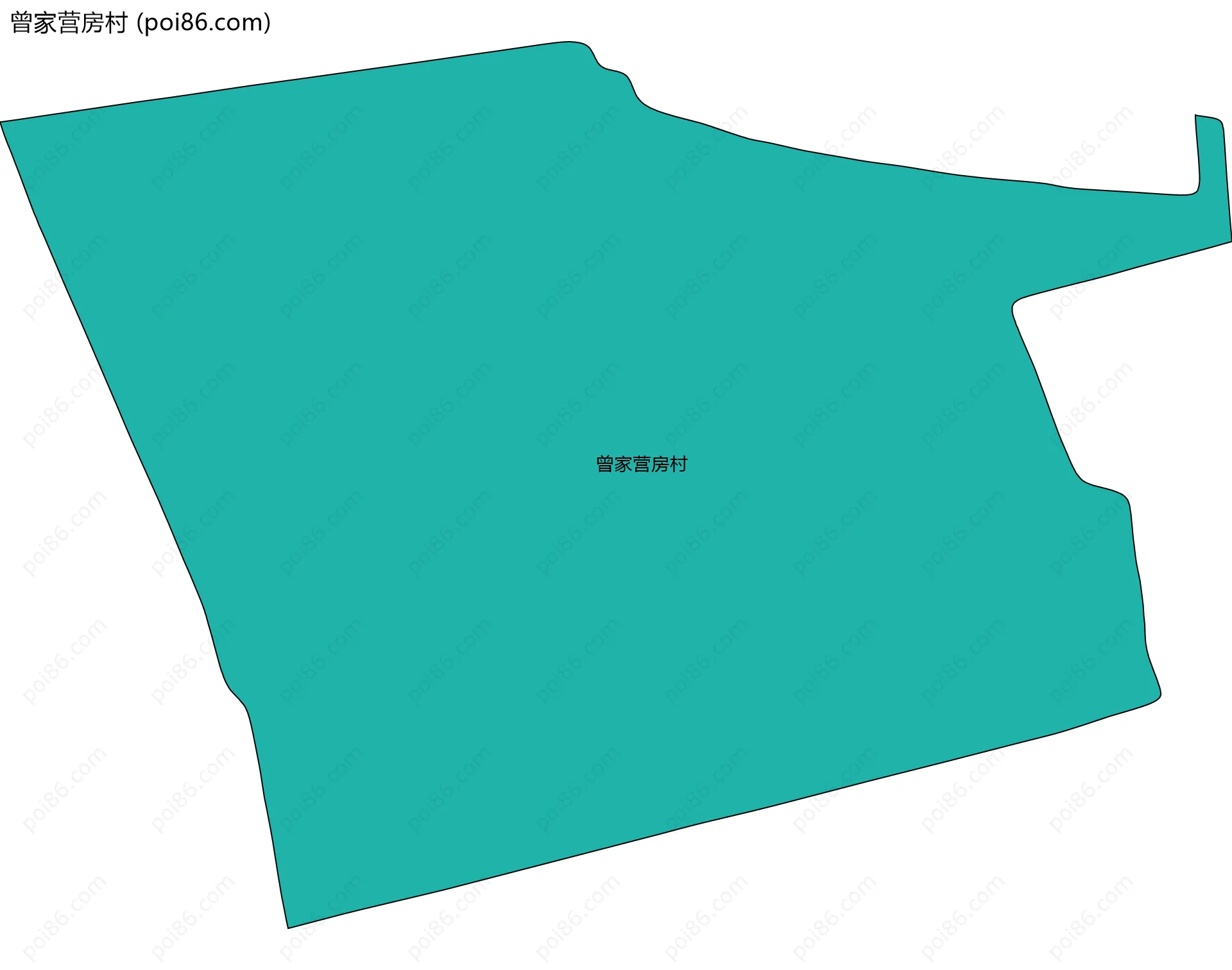 曾家营房村边界地图