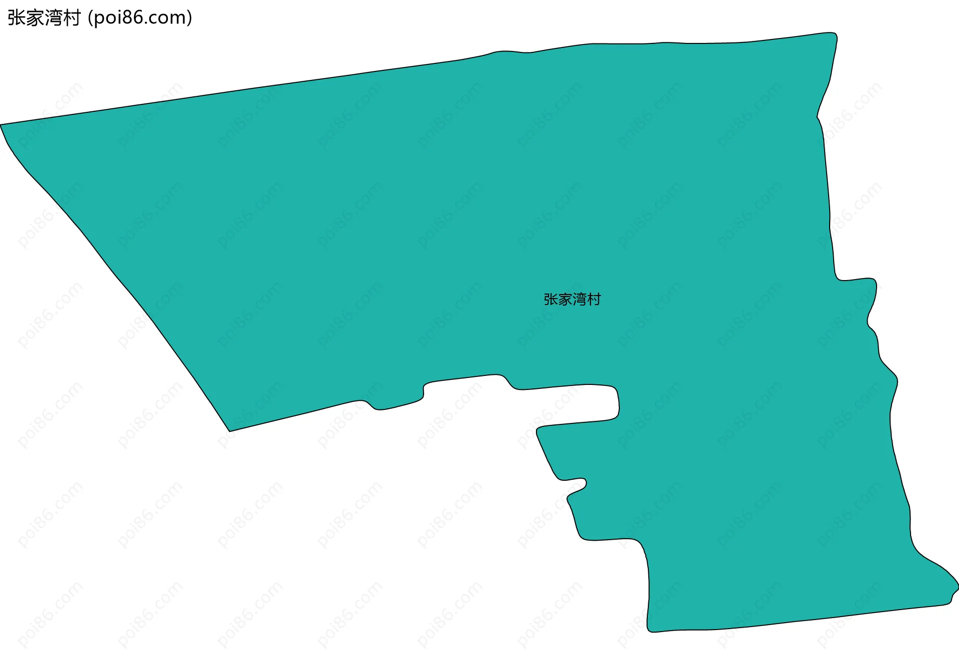 张家湾村边界地图