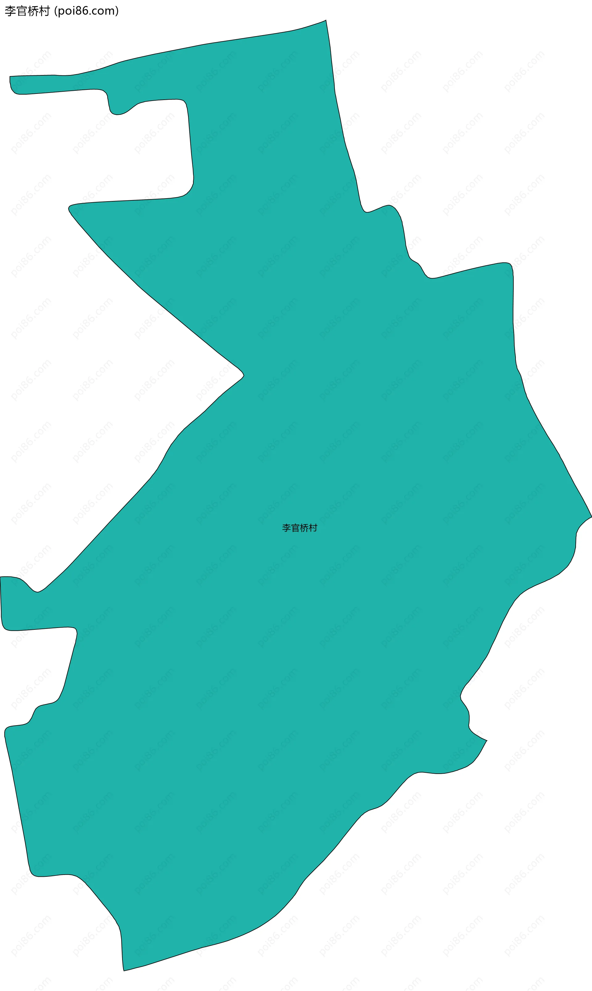 李官桥村边界地图