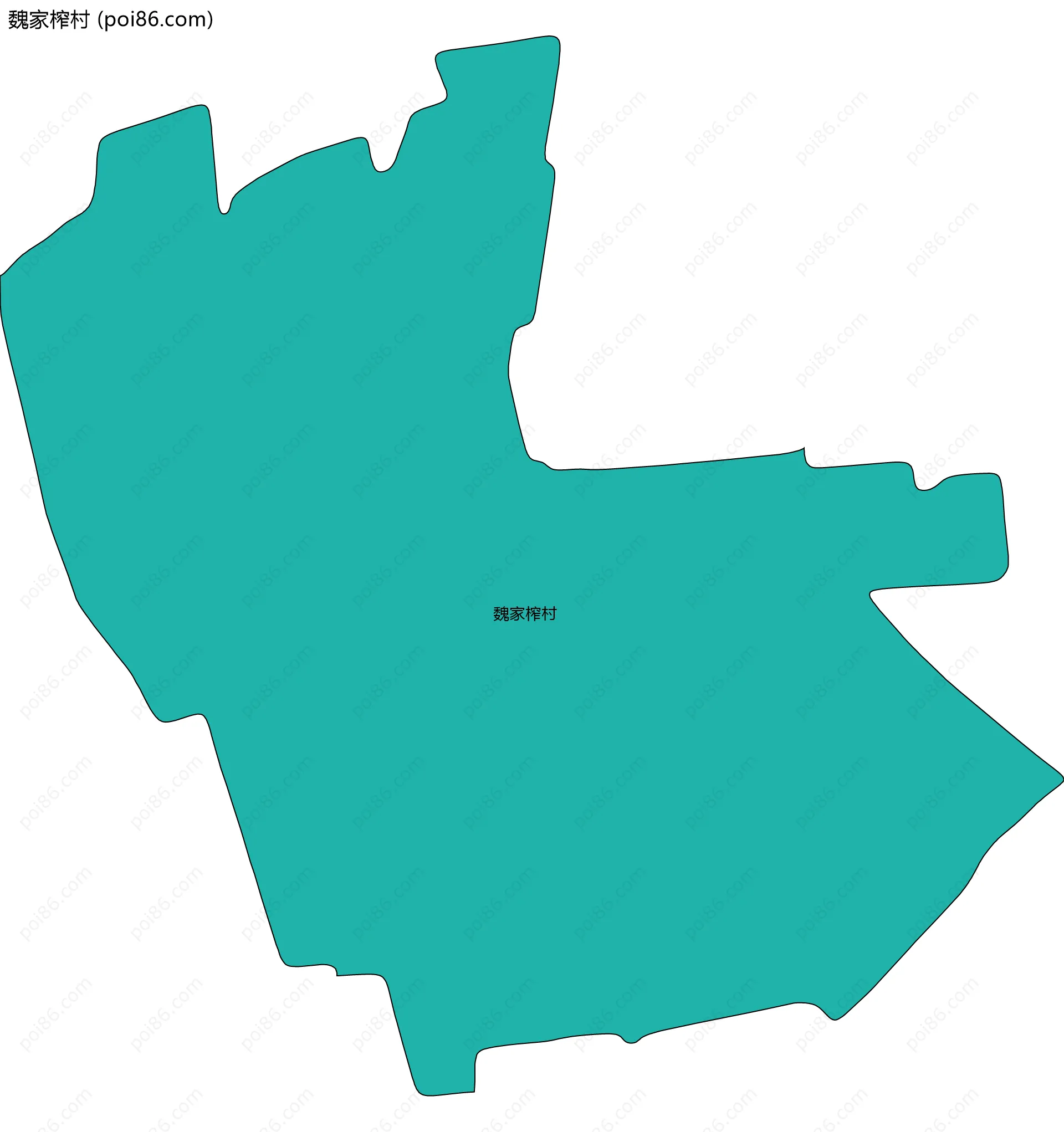 魏家榨村边界地图