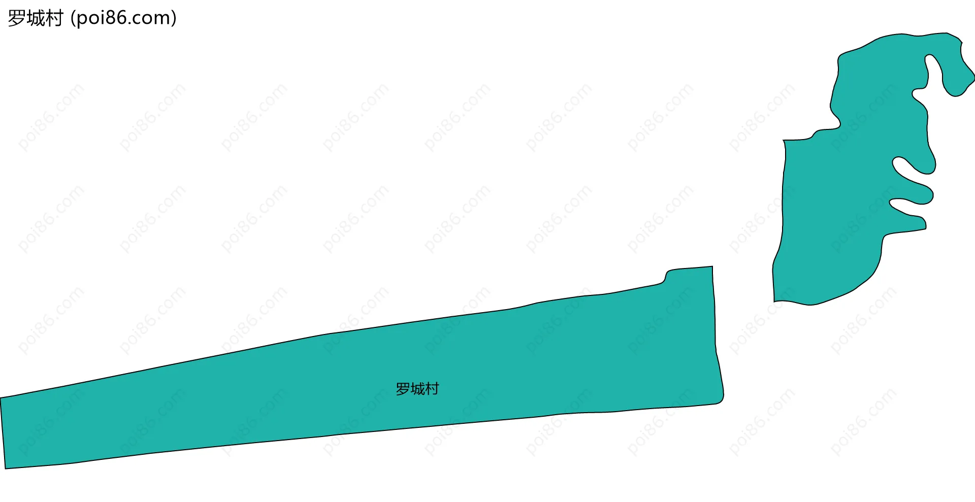 罗城村边界地图