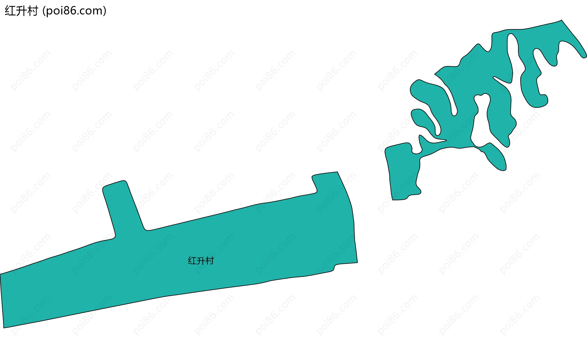 红升村边界地图