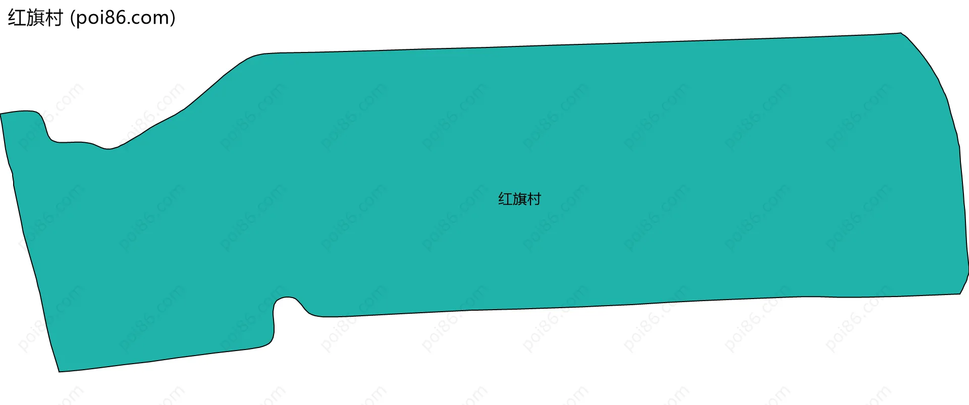 红旗村边界地图