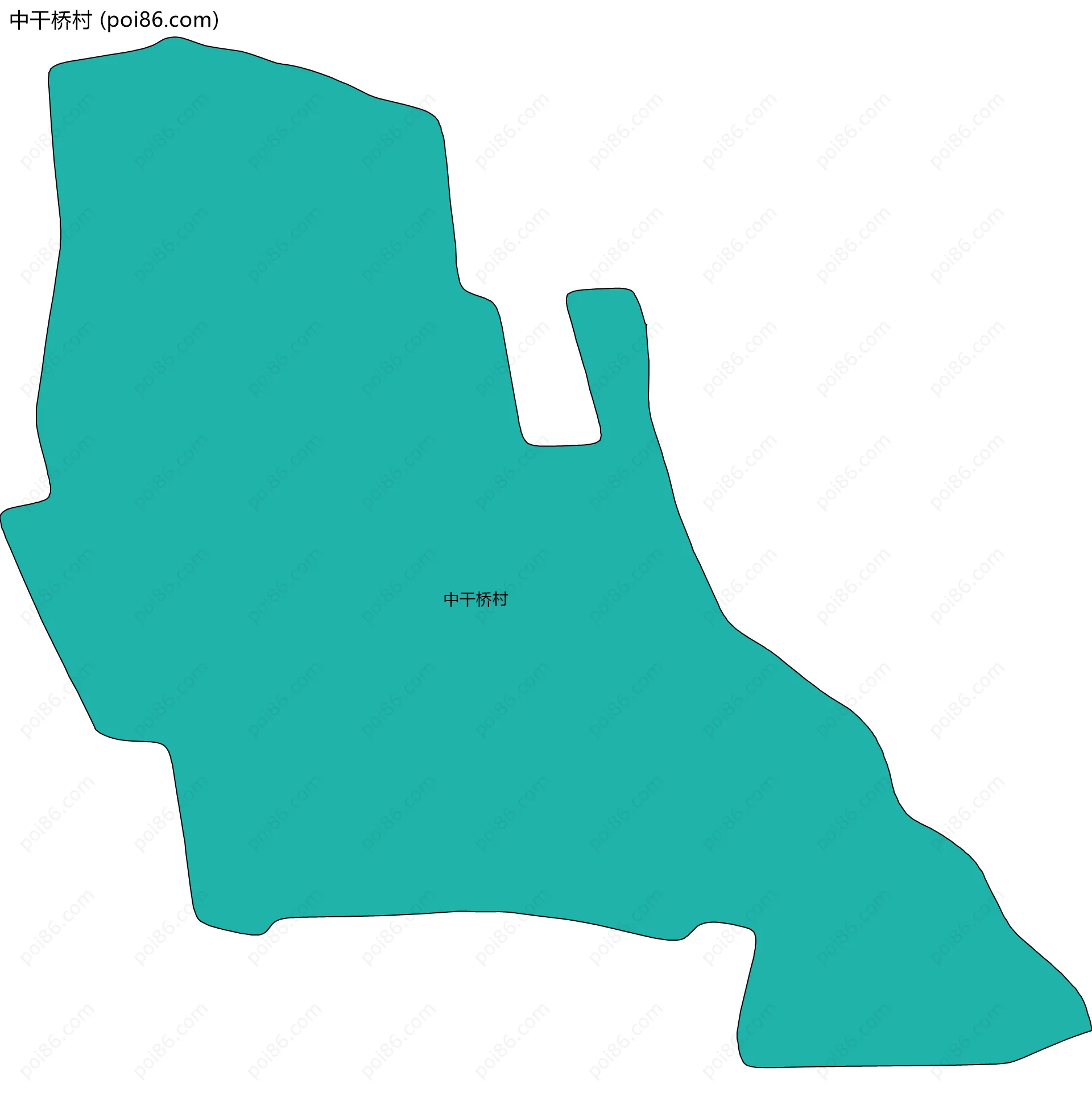 中干桥村边界地图