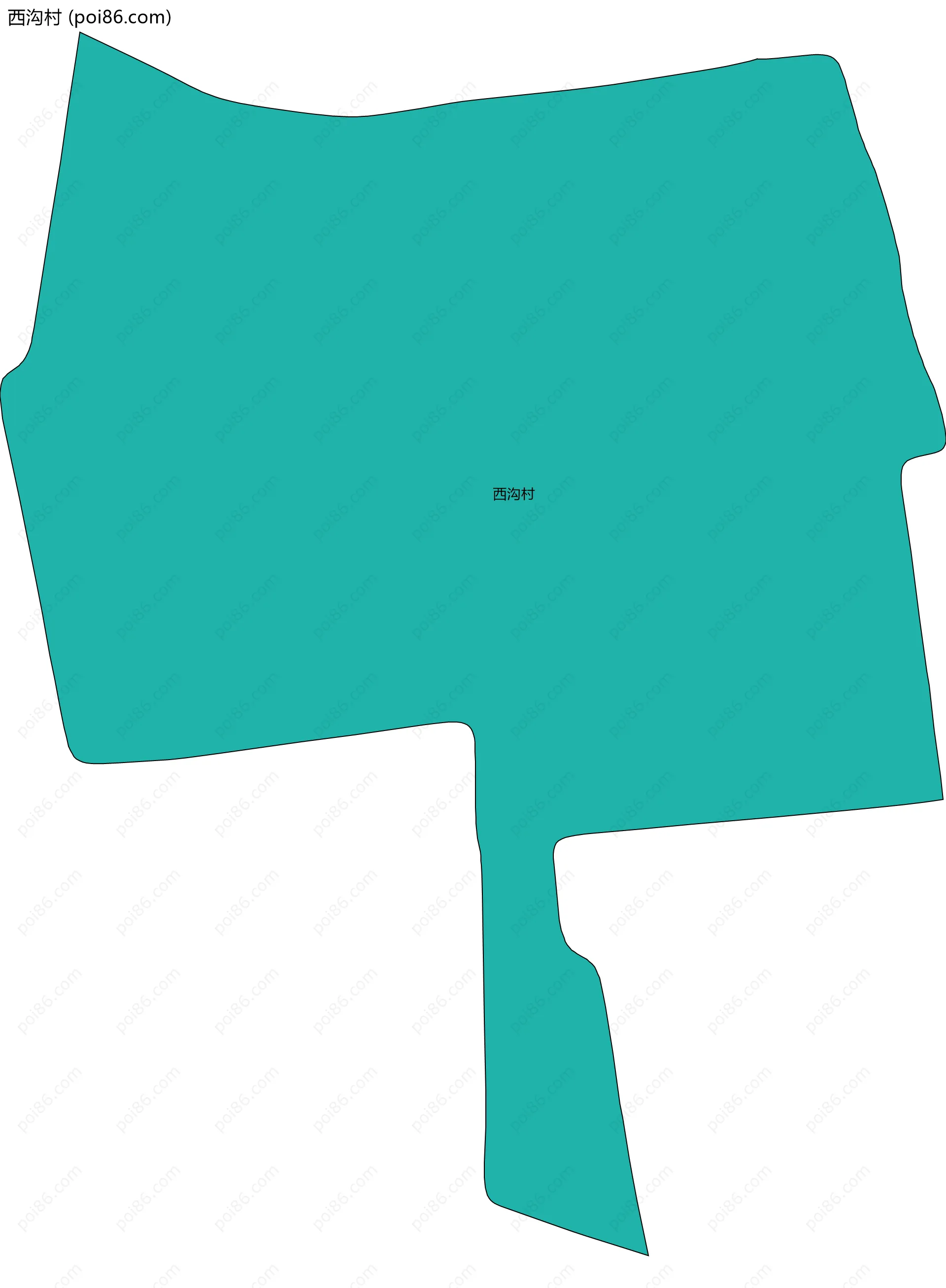 西沟村边界地图