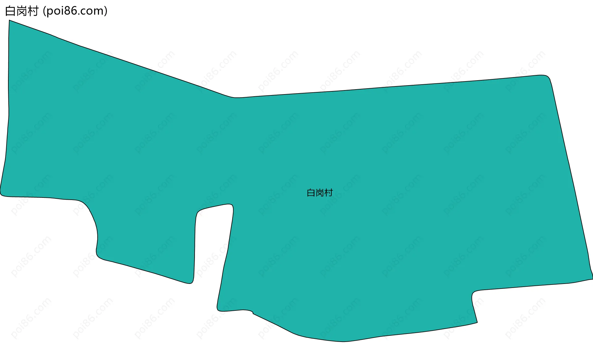 白岗村边界地图