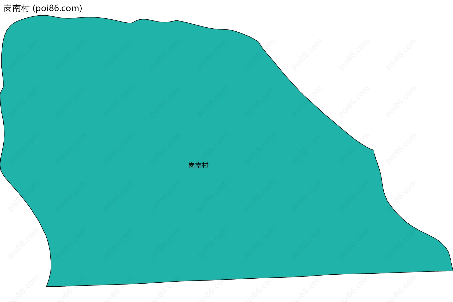 岗南村边界地图