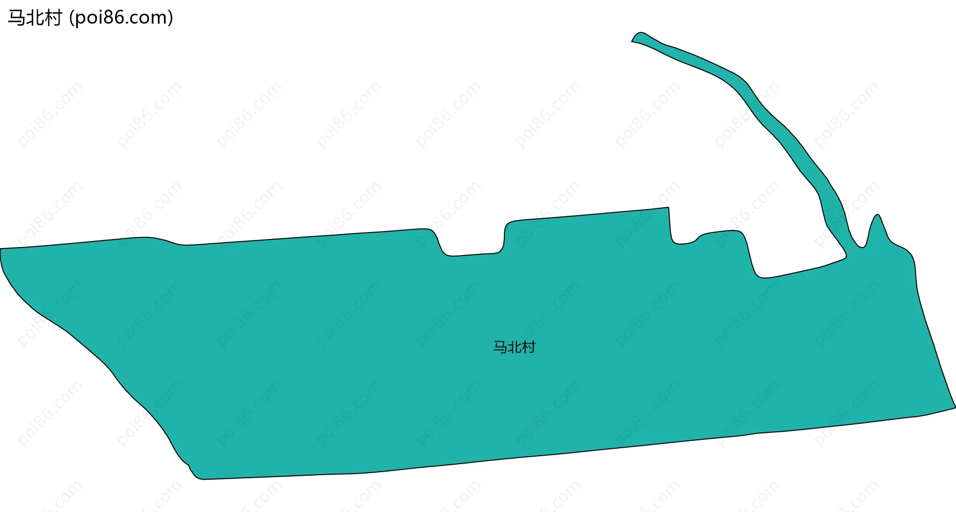 马北村边界地图