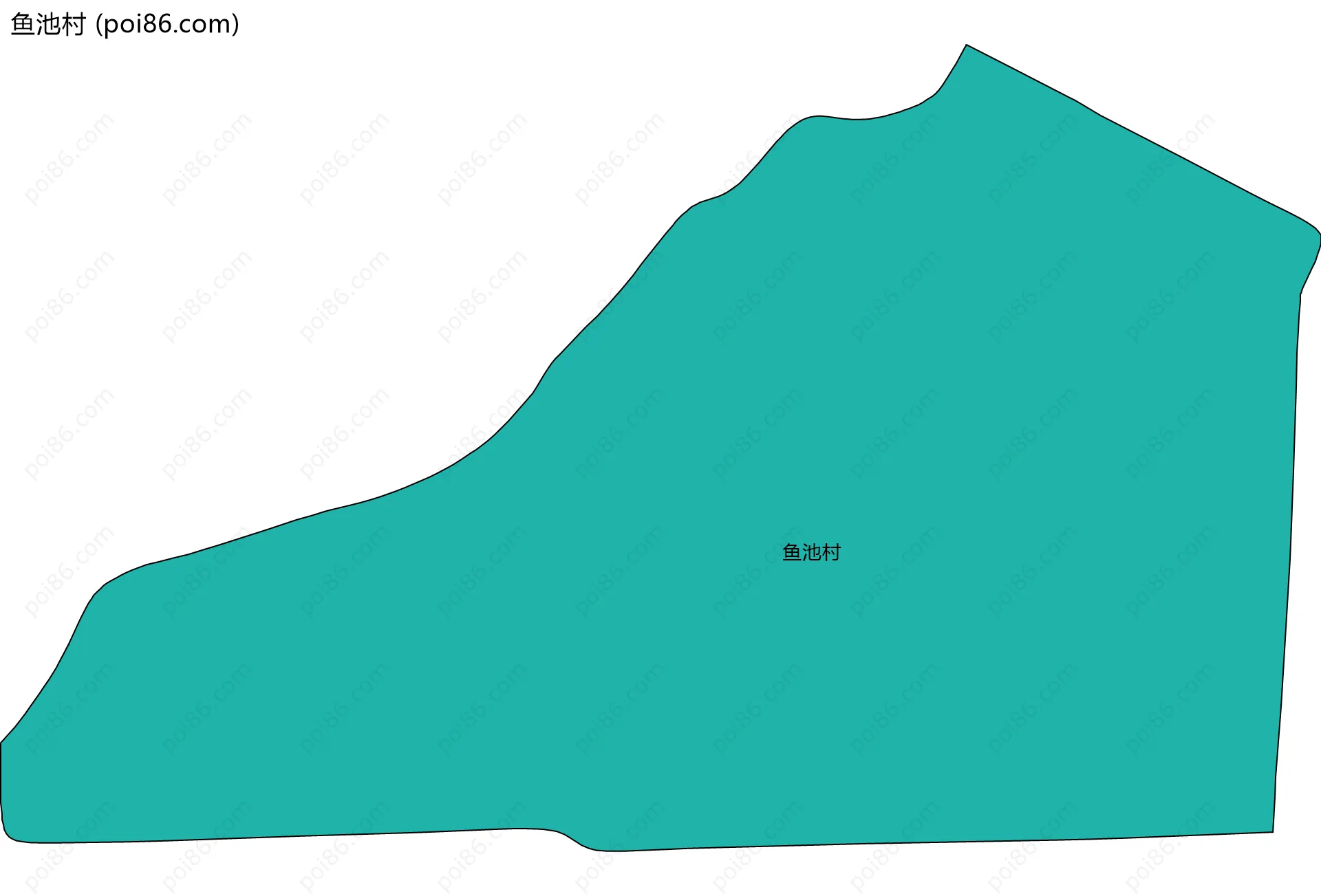 鱼池村边界地图