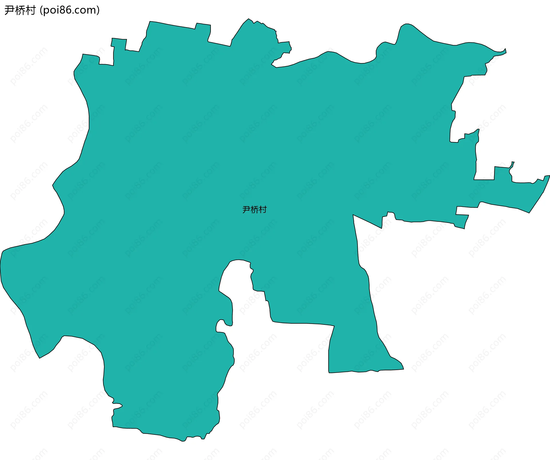 尹桥村边界地图