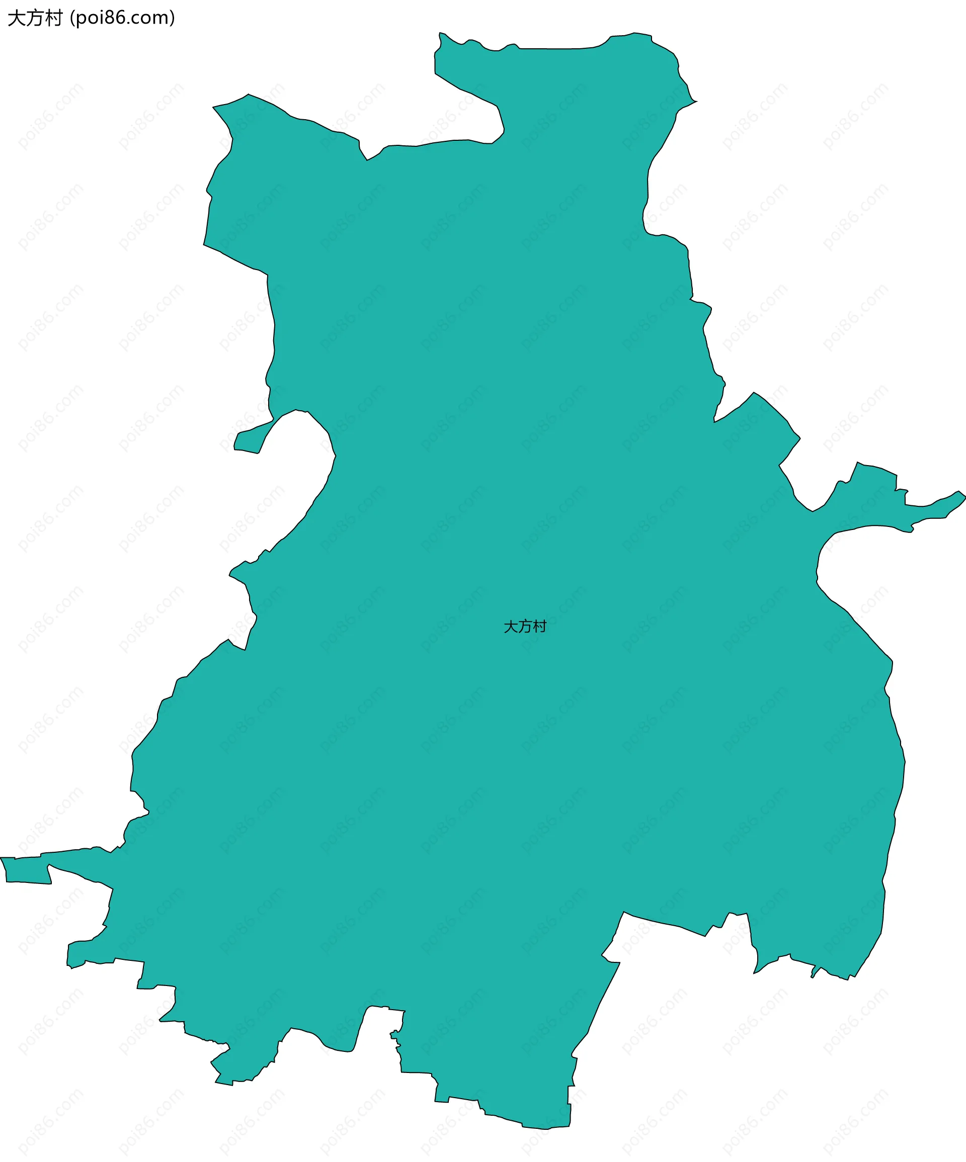 大方村边界地图