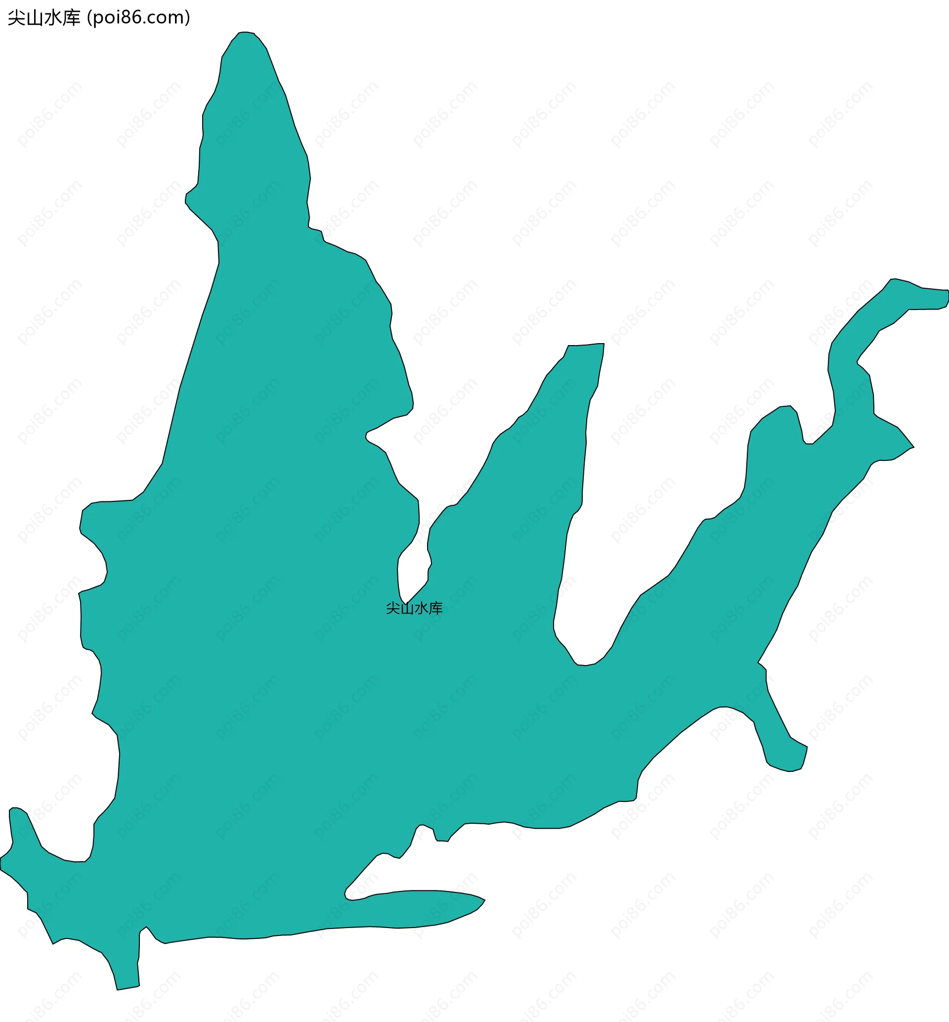 尖山水库边界地图