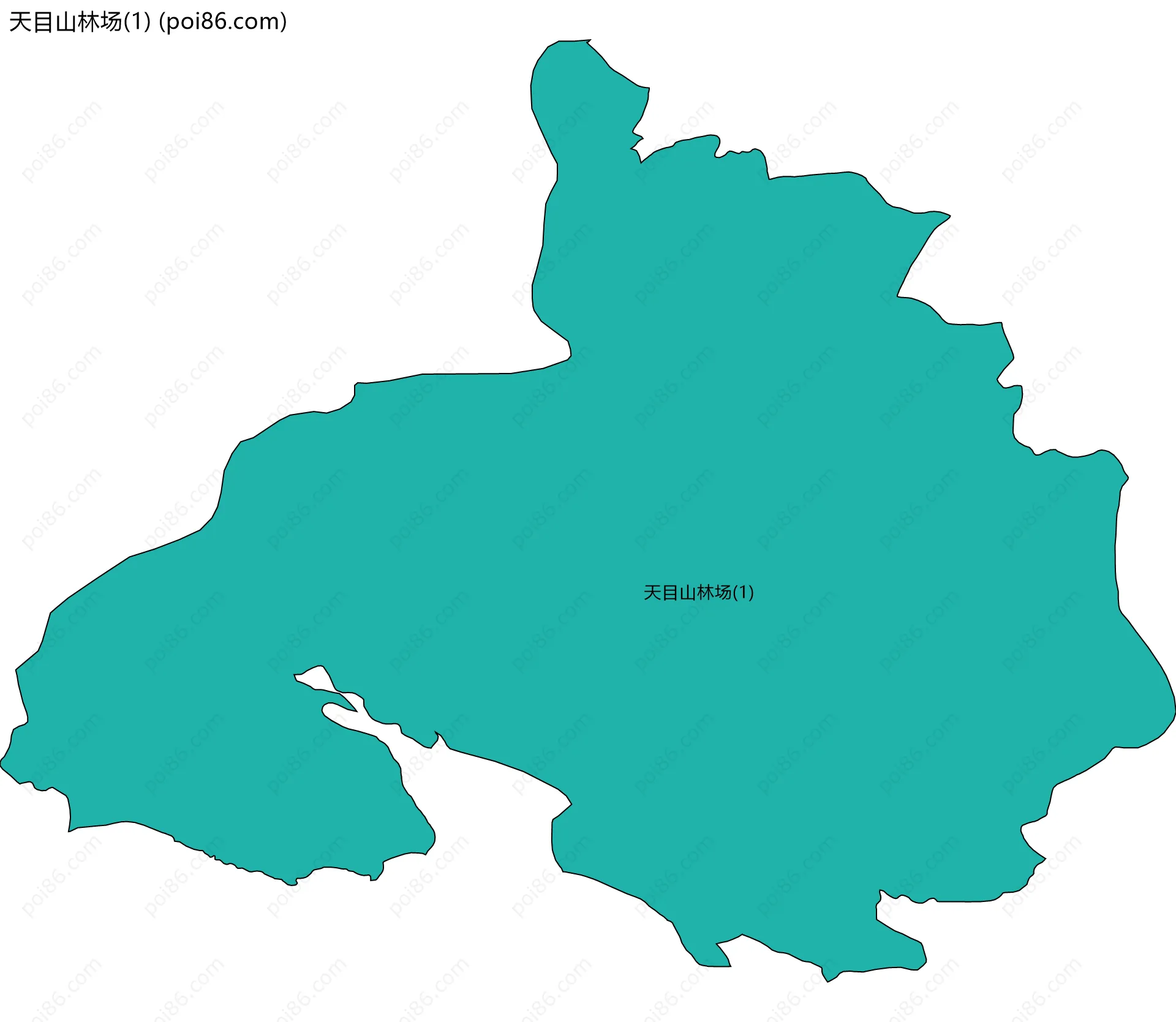 天目山林场(1)边界地图