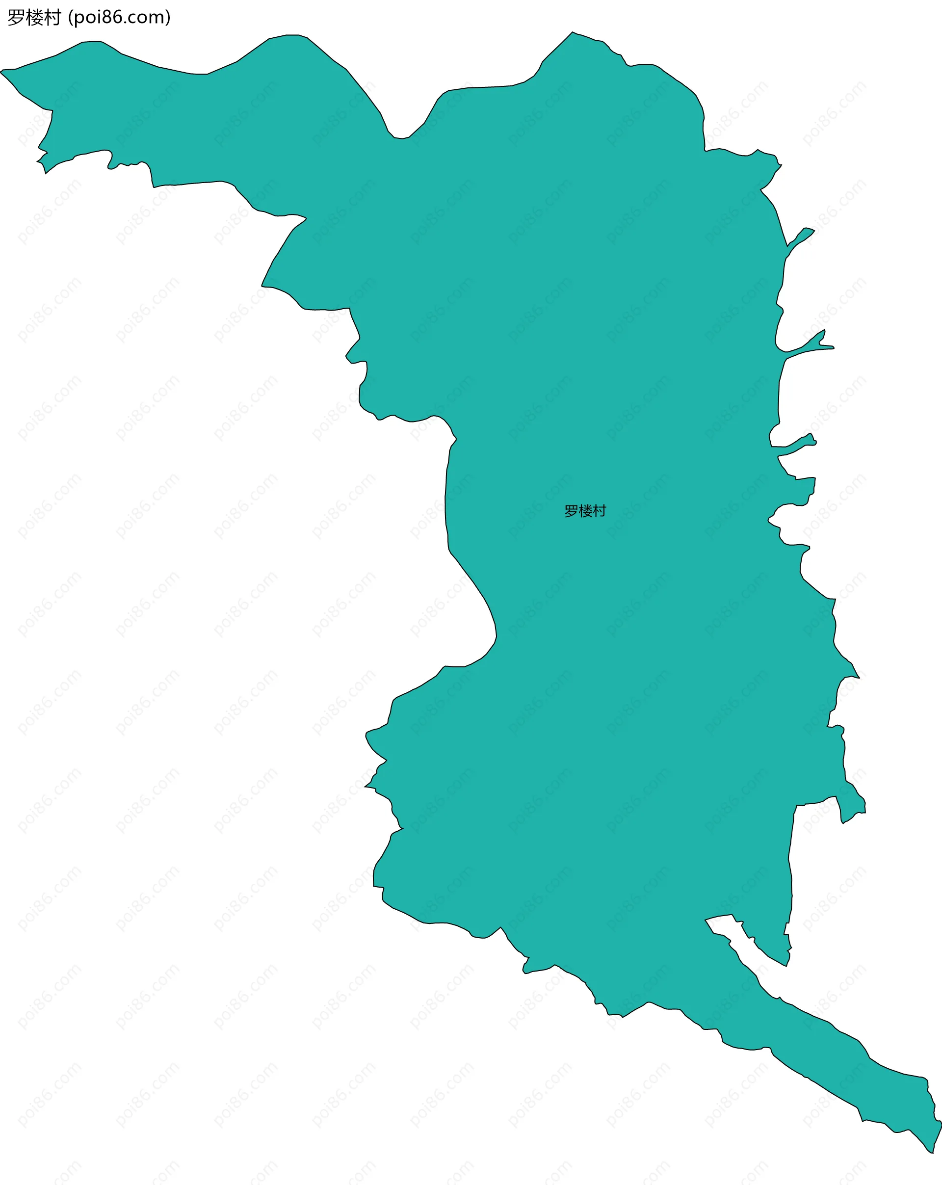 罗楼村边界地图