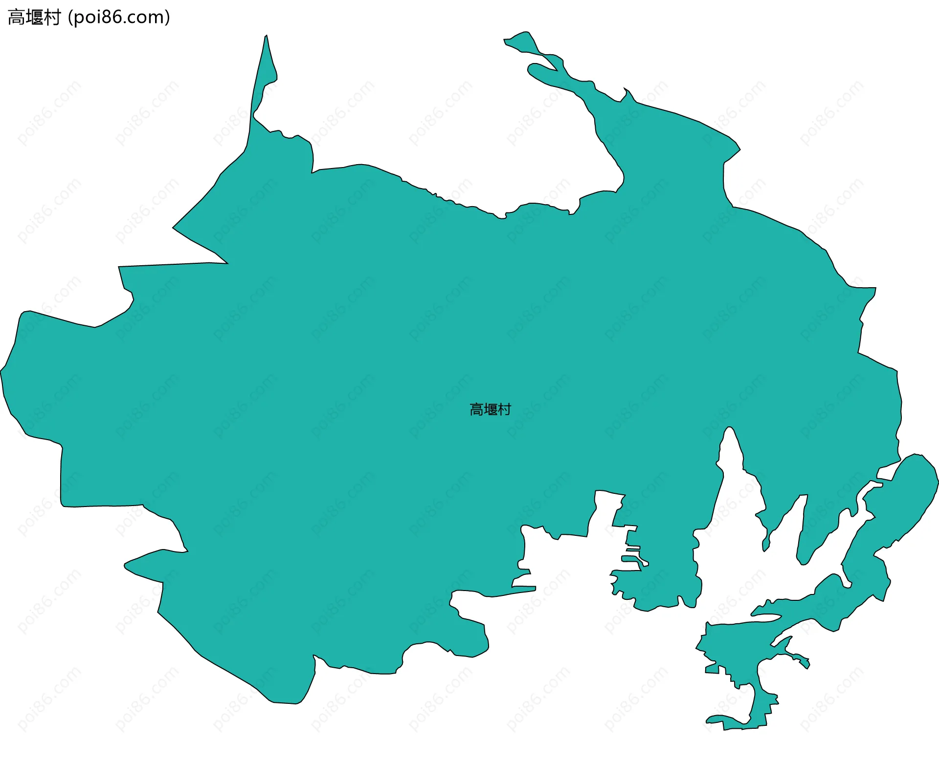 高堰村边界地图