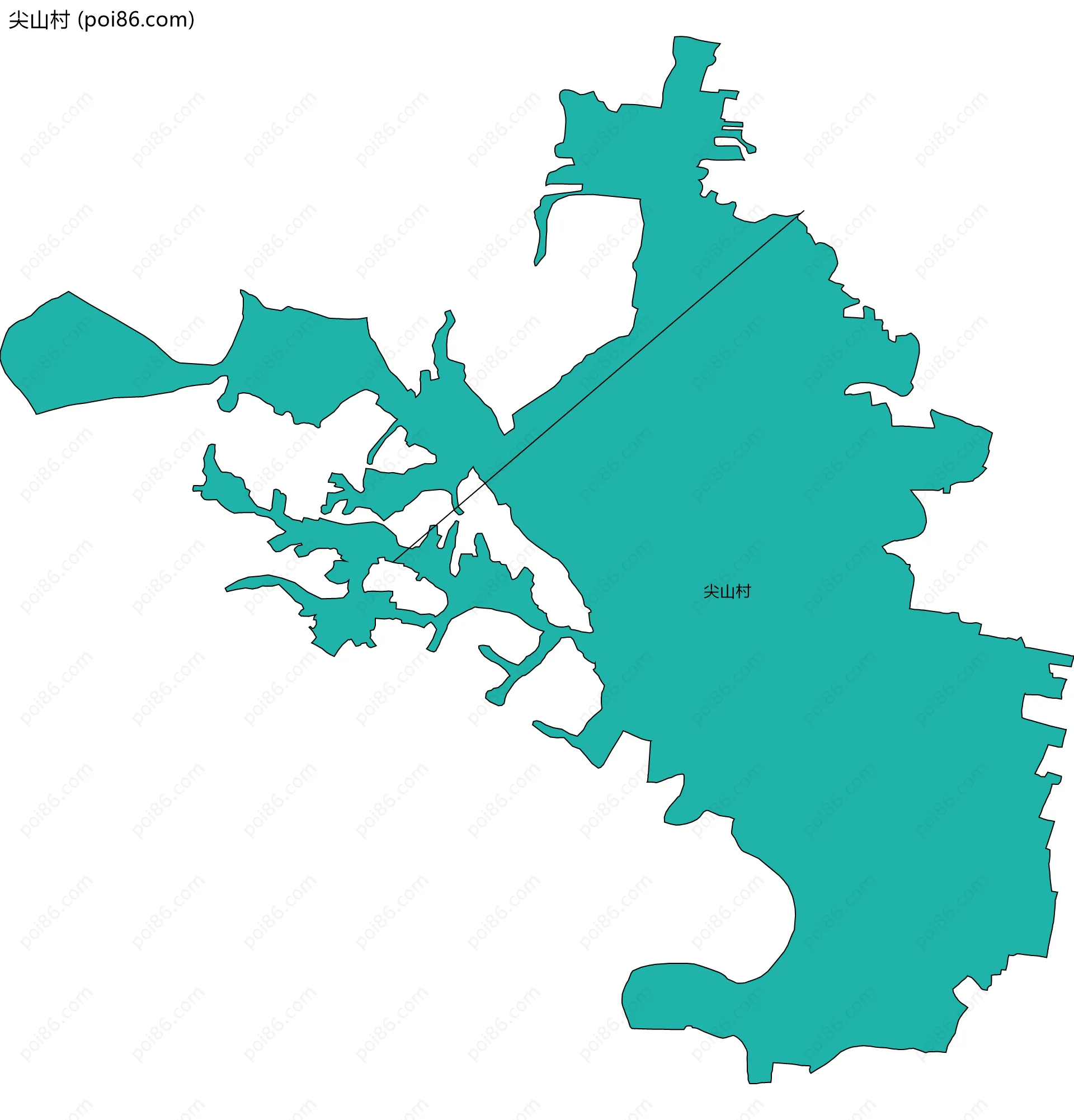 尖山村边界地图