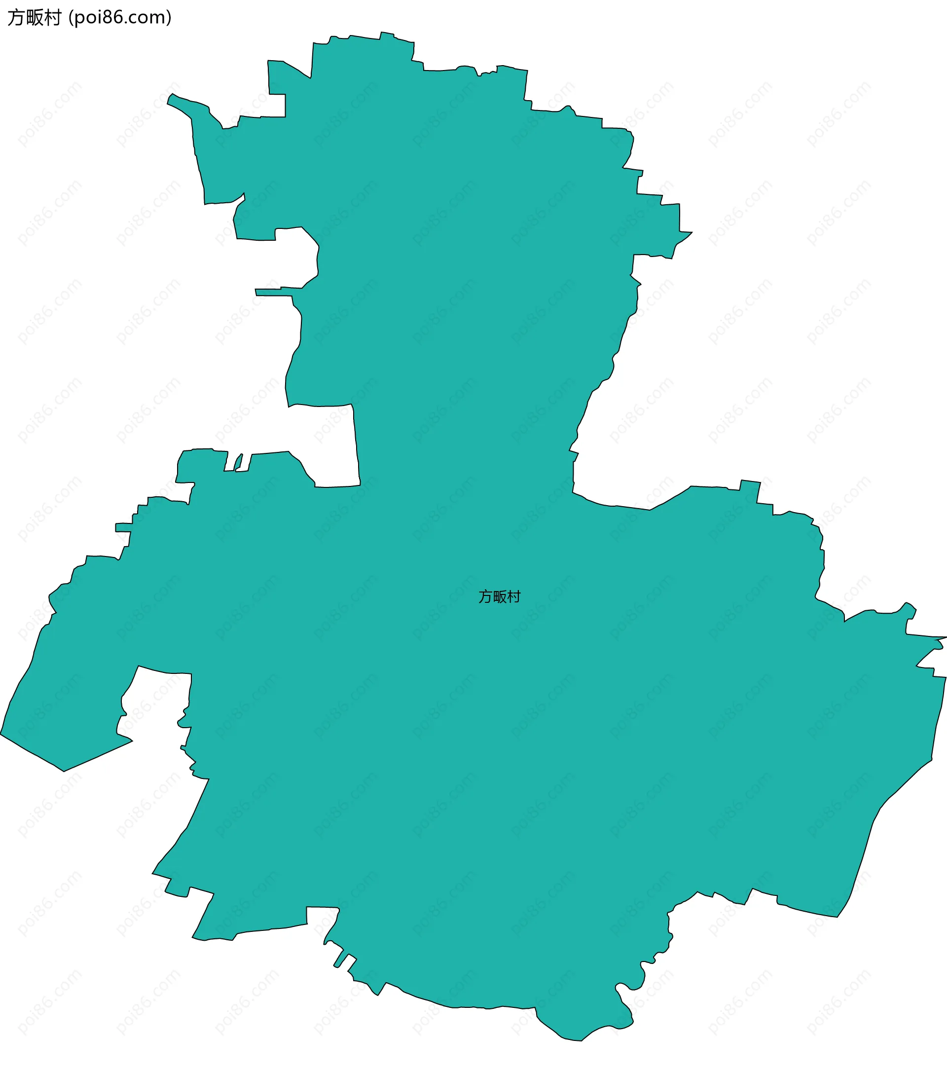 方畈村边界地图