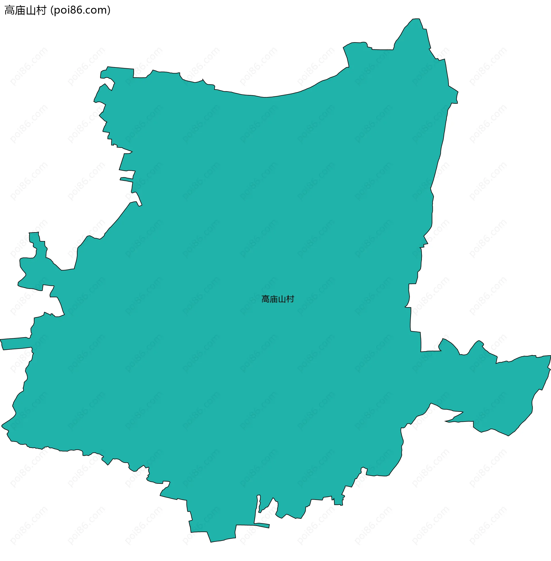 高庙山村边界地图