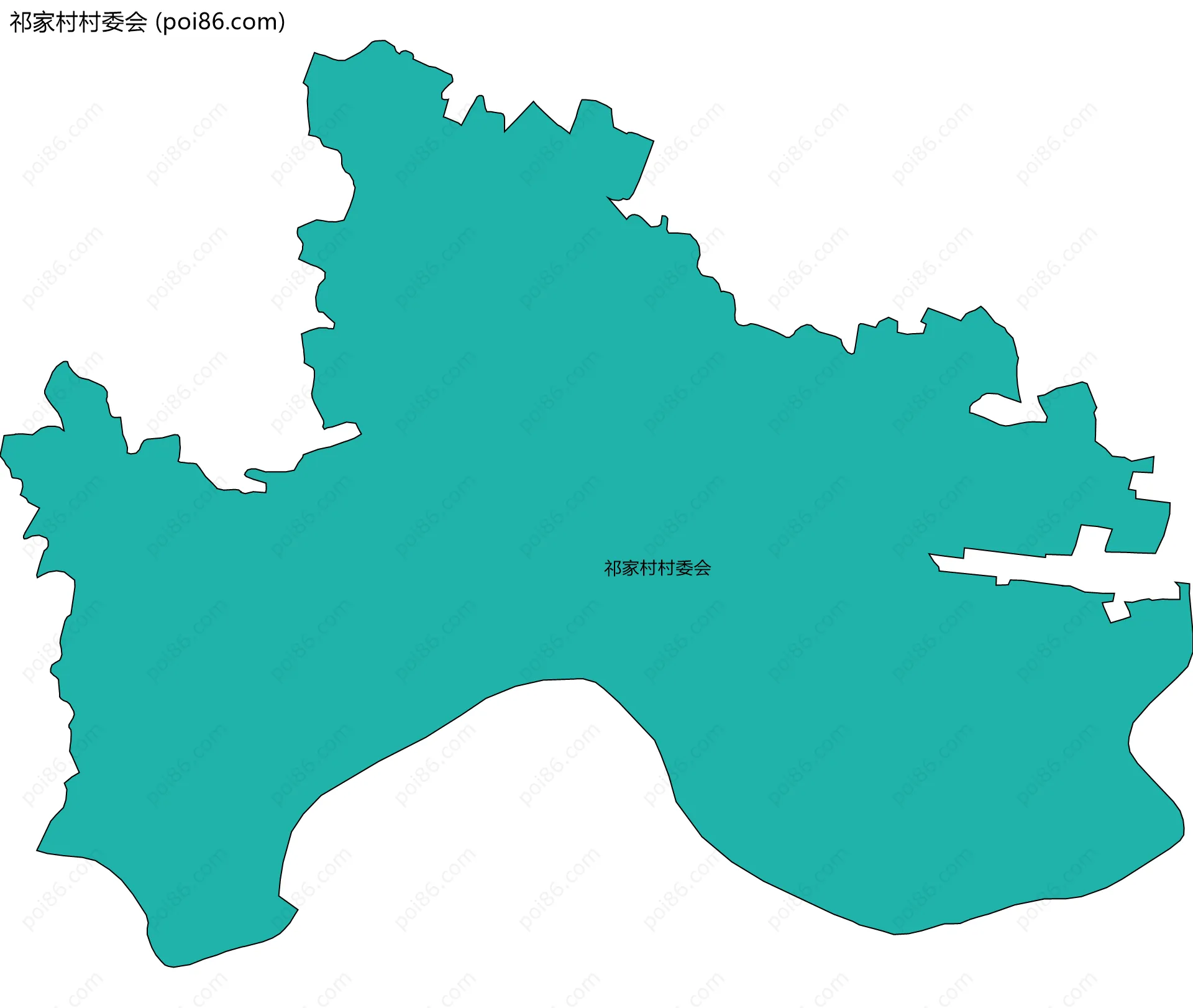 祁家村村委会边界地图