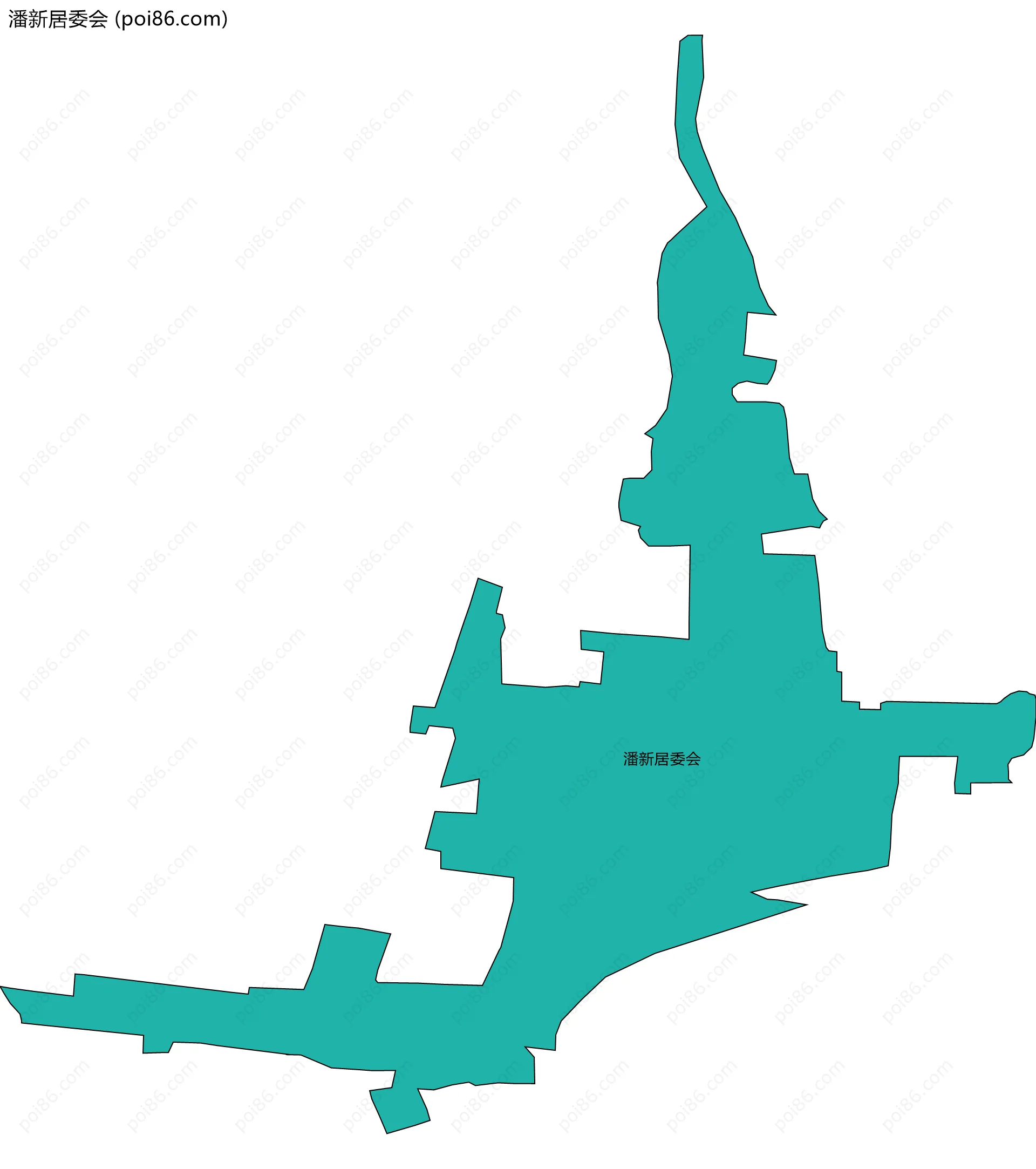 潘新居委会边界地图