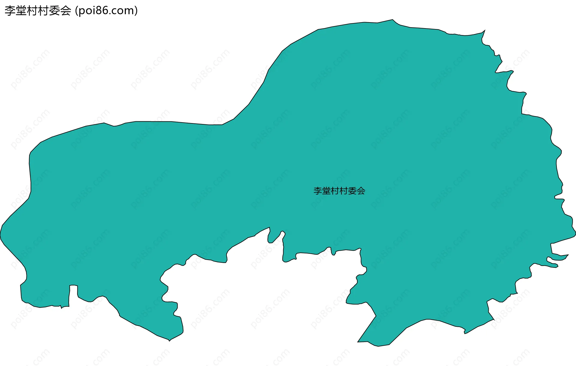李堂村村委会边界地图