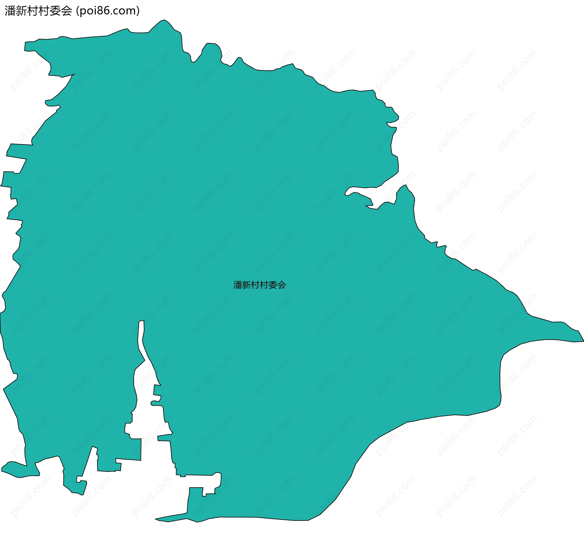 潘新村村委会边界地图