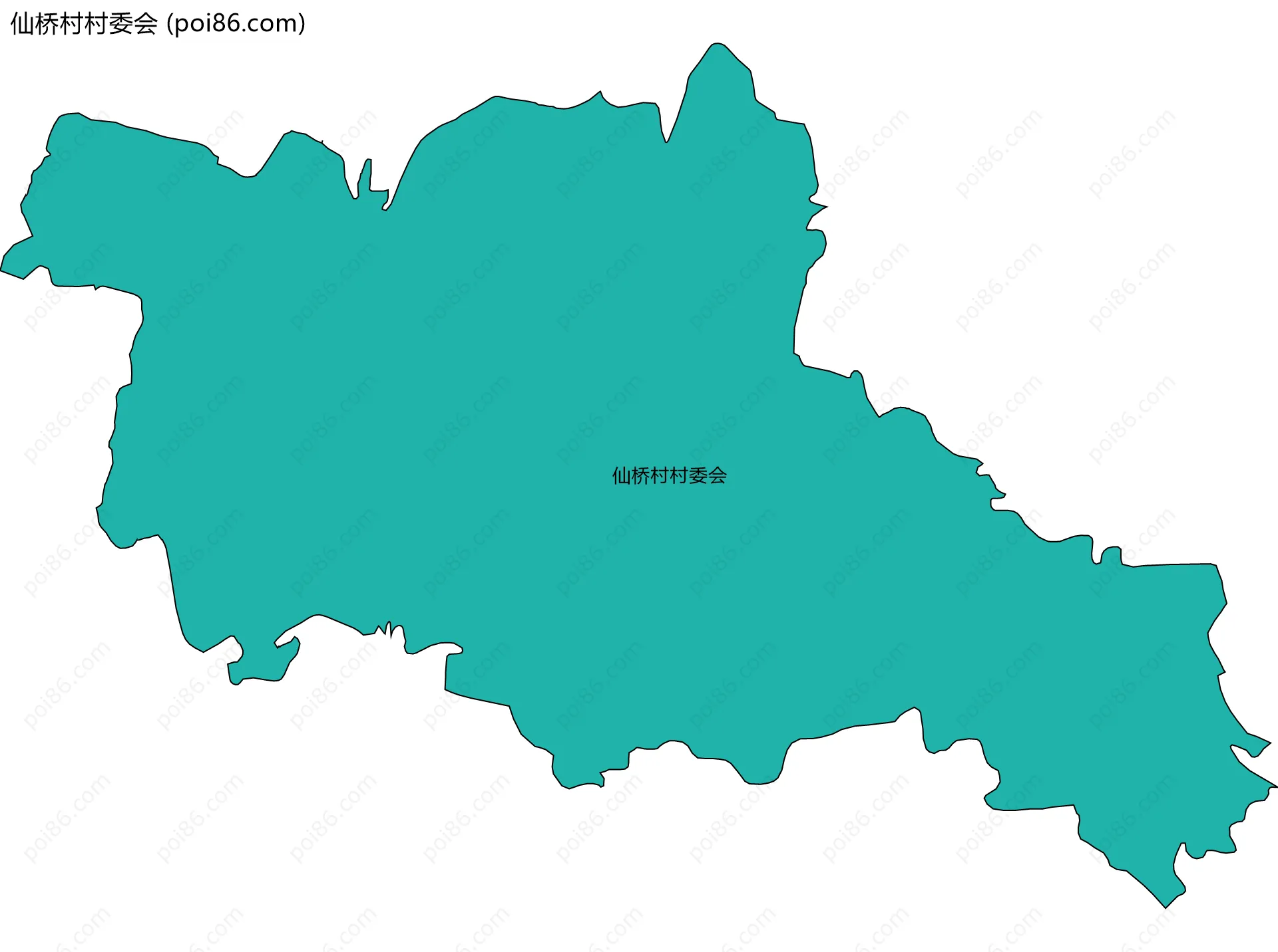 仙桥村村委会边界地图