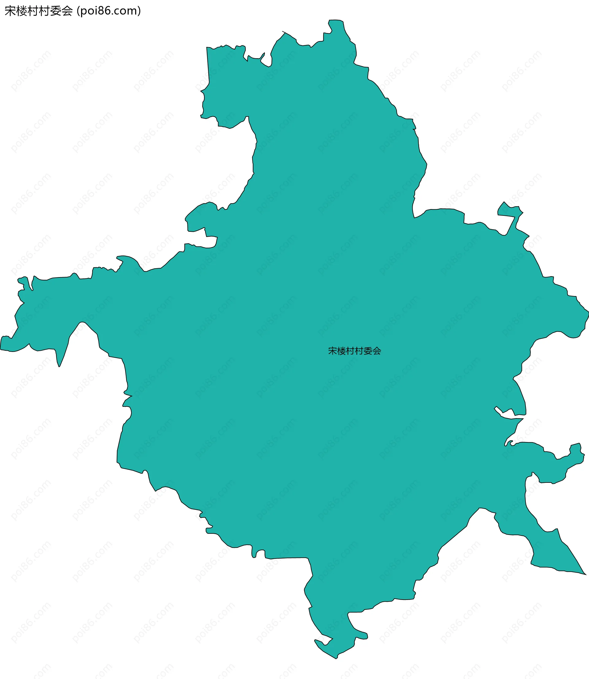 宋楼村村委会边界地图