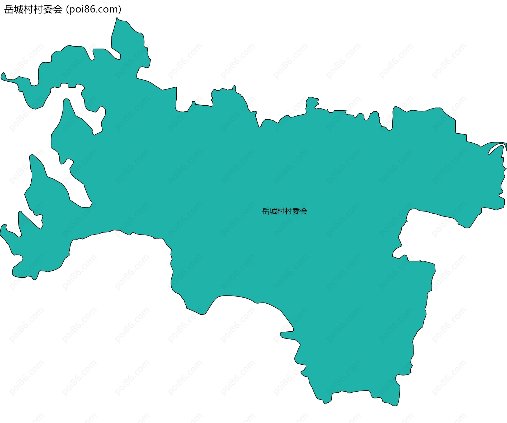 岳城村村委会边界地图