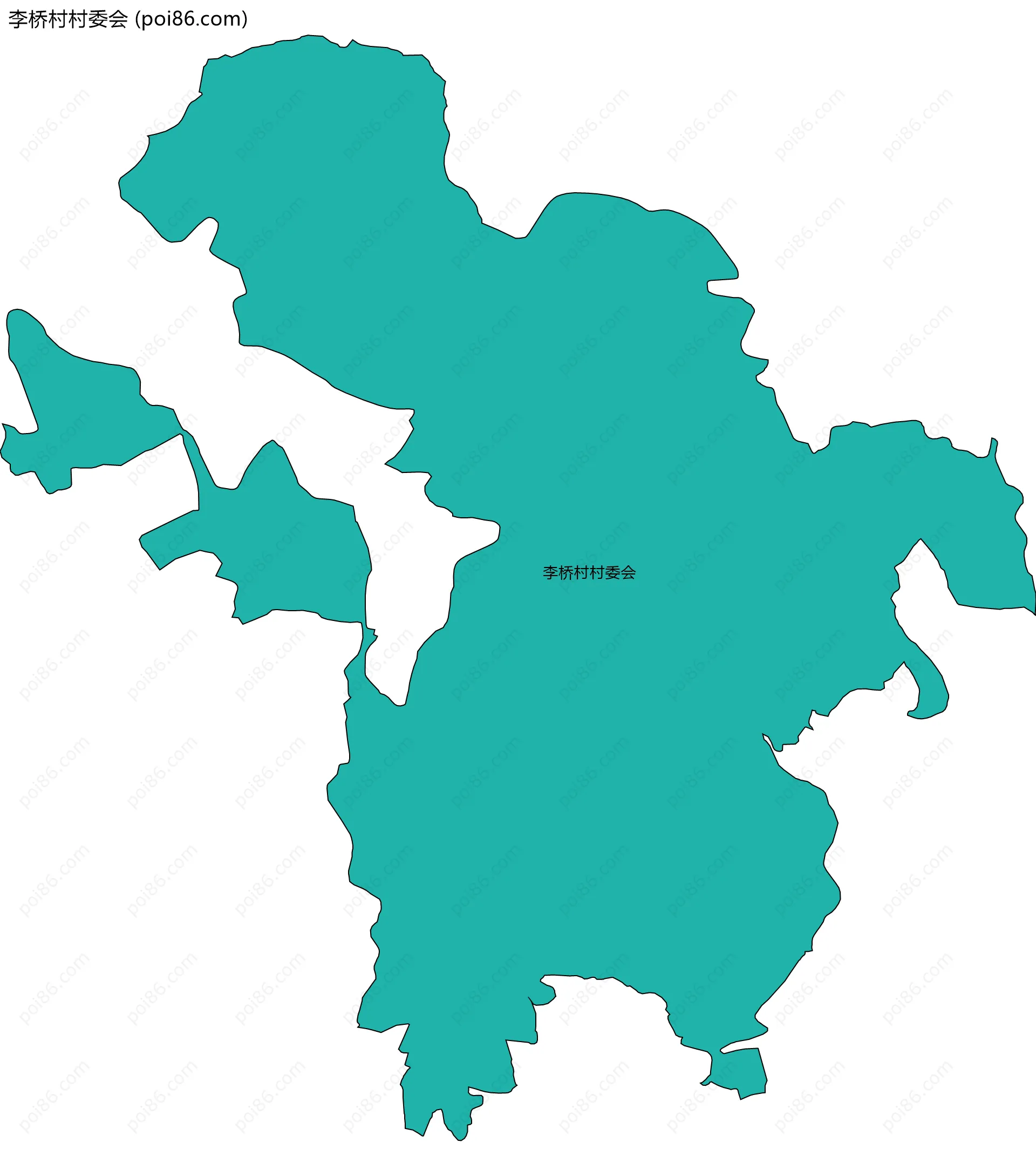 李桥村村委会边界地图