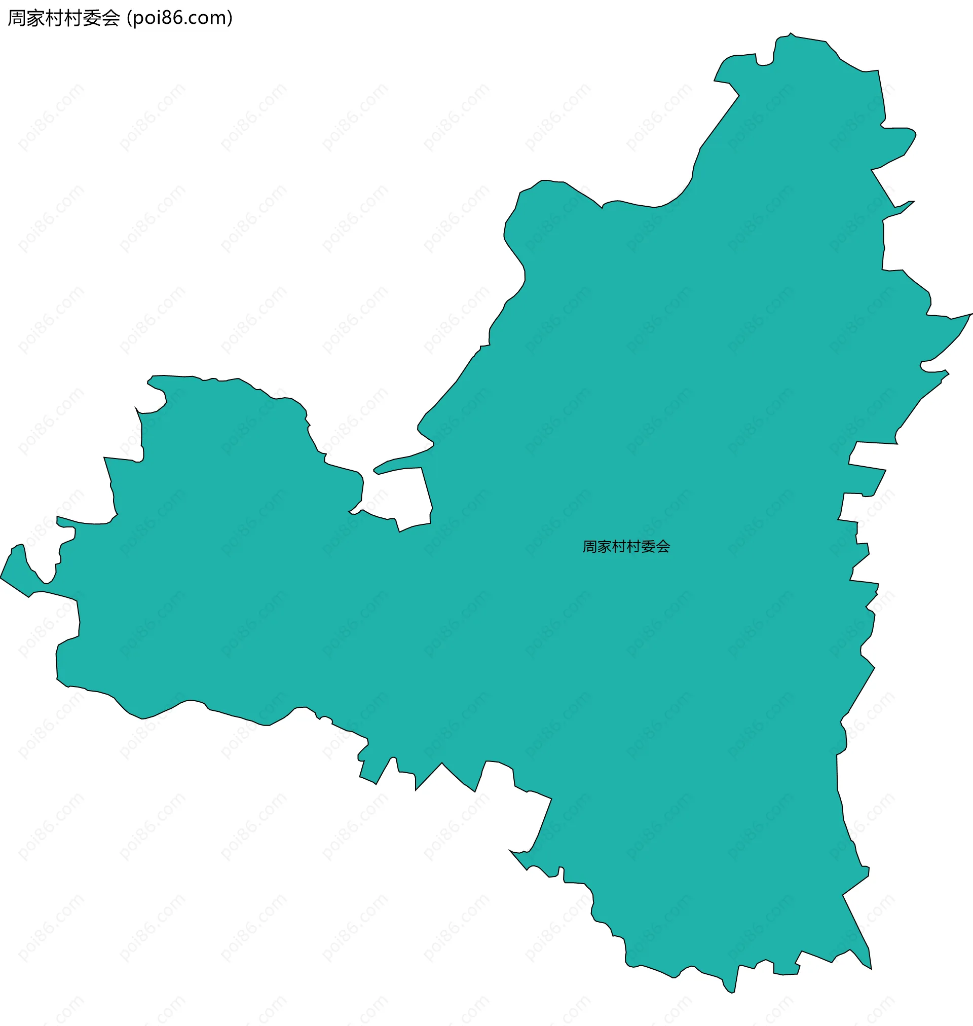 周家村村委会边界地图