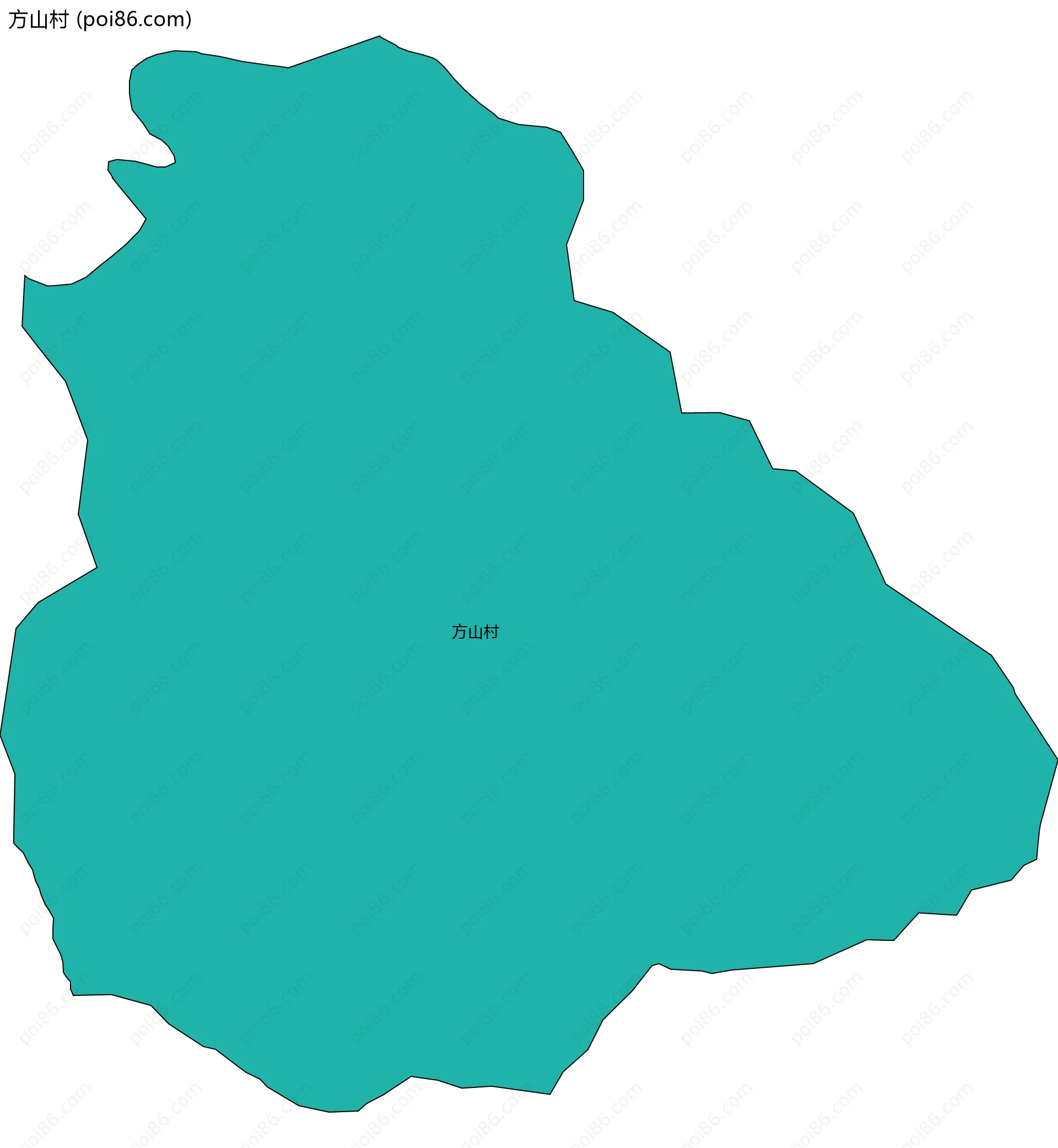 方山村边界地图