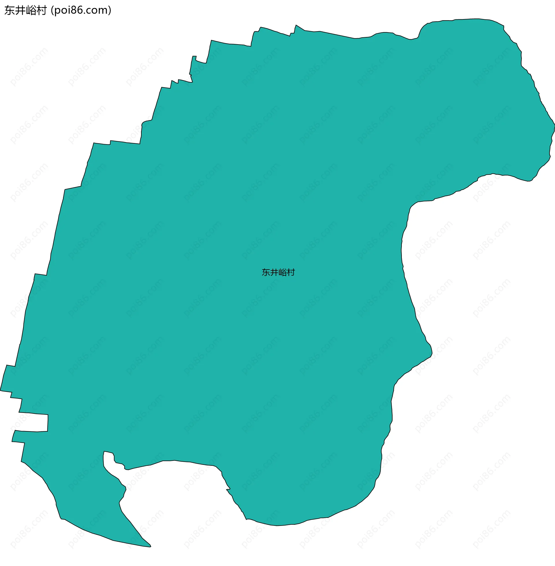 东井峪村边界地图