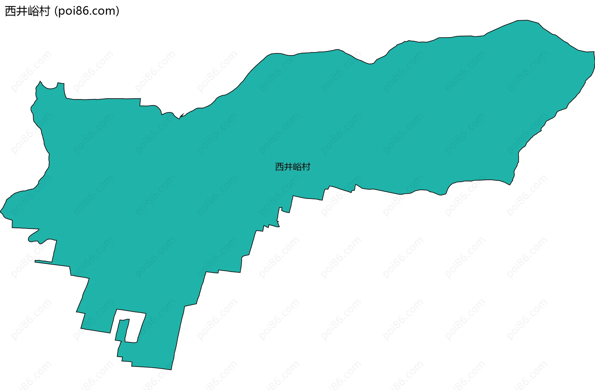 西井峪村边界地图