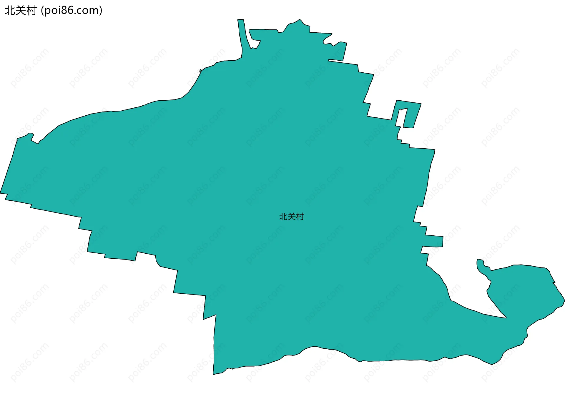 北关村边界地图