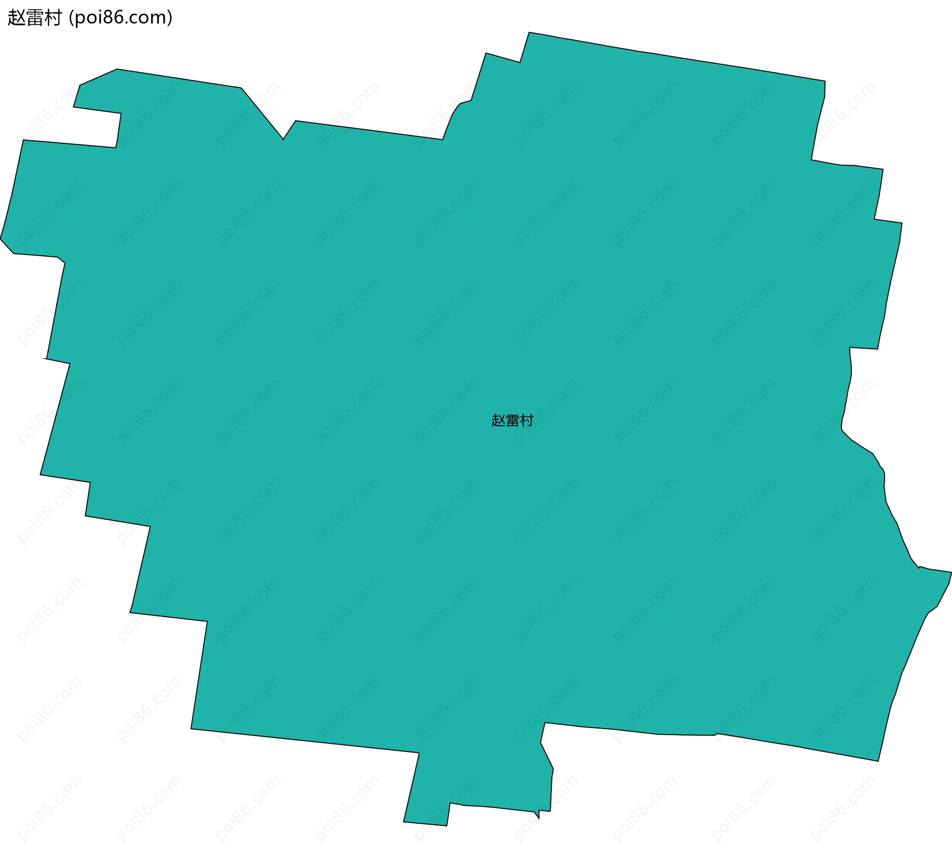 赵雷村边界地图
