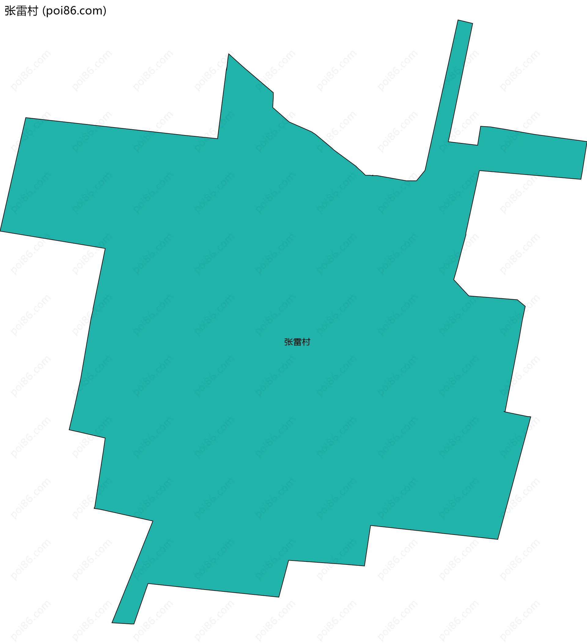 张雷村边界地图