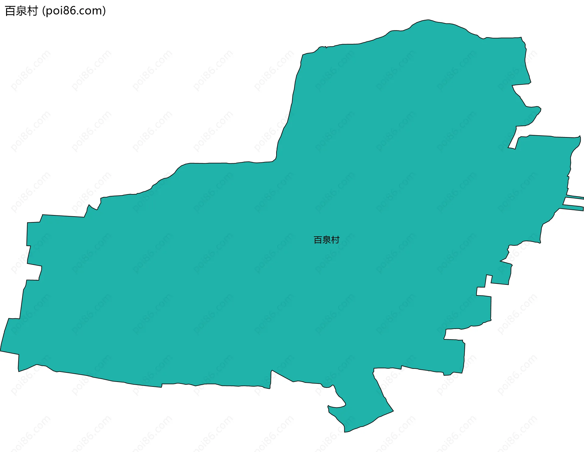 百泉村边界地图