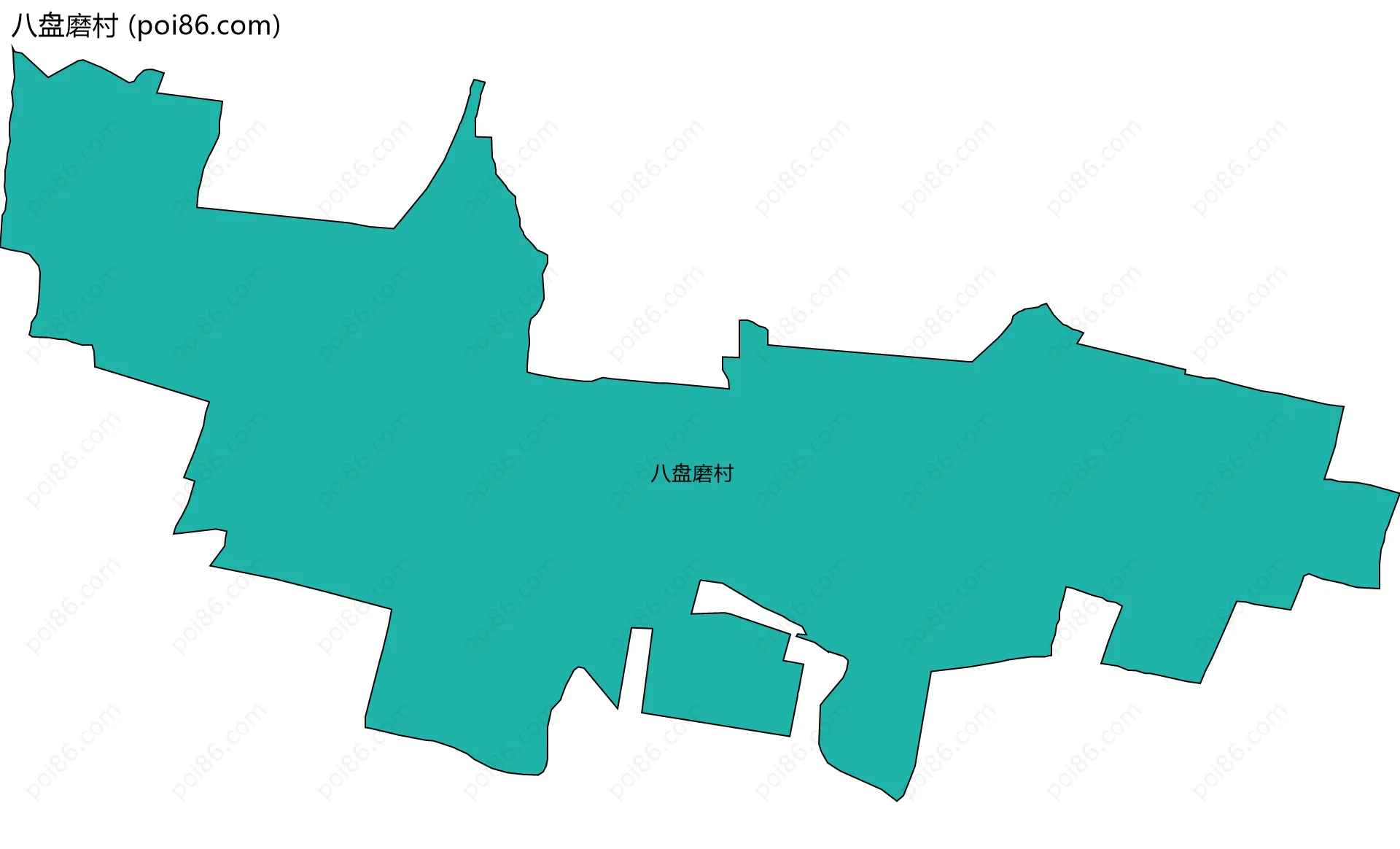 八盘磨村边界地图
