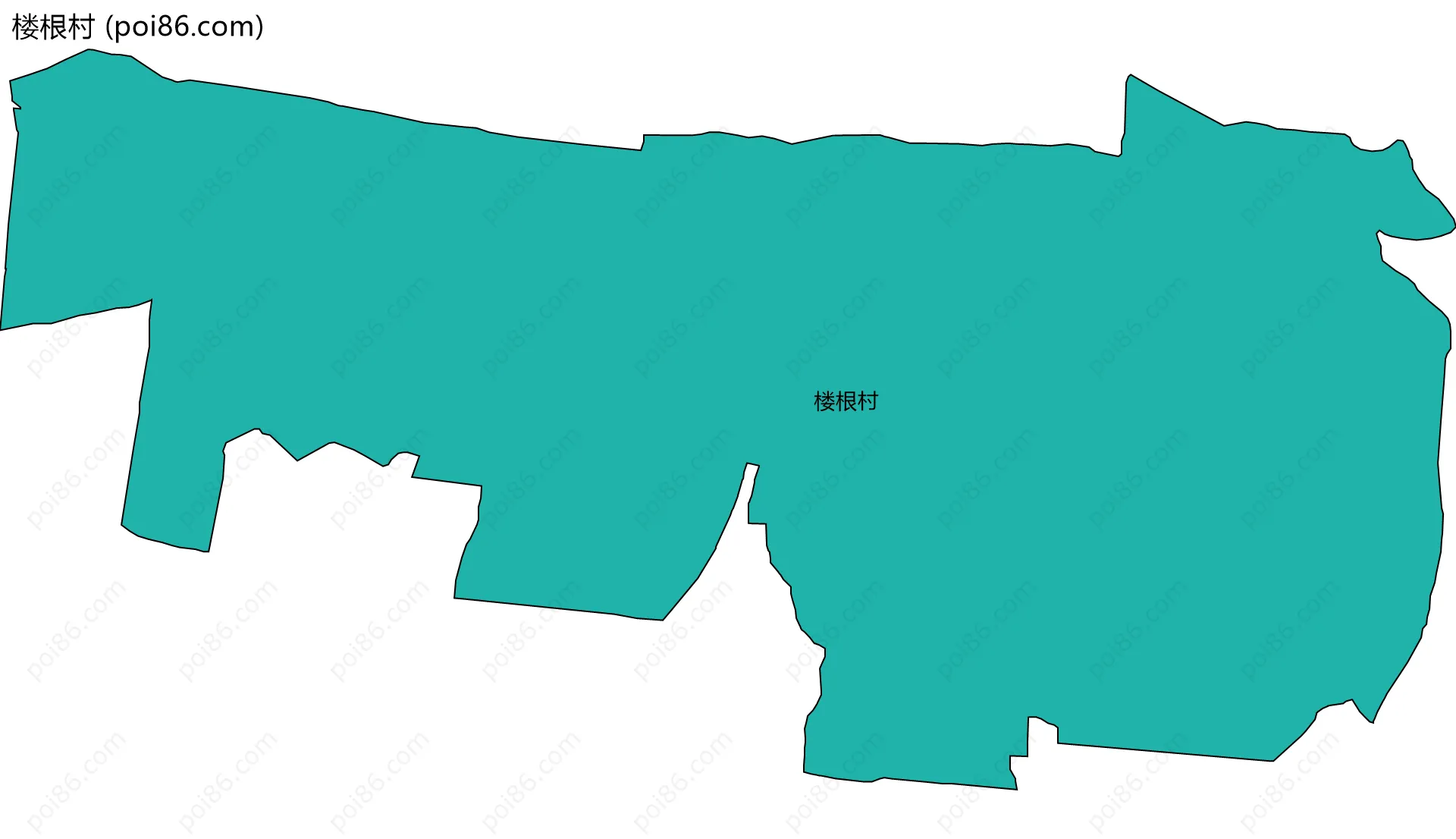 楼根村边界地图