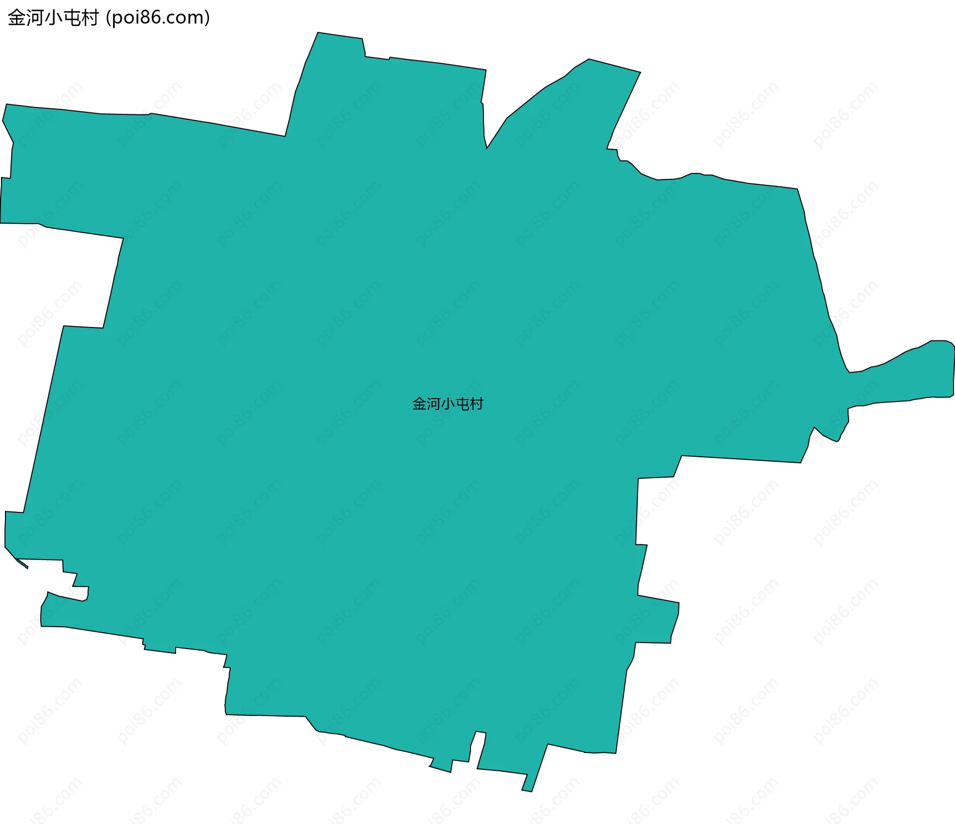 金河小屯村边界地图