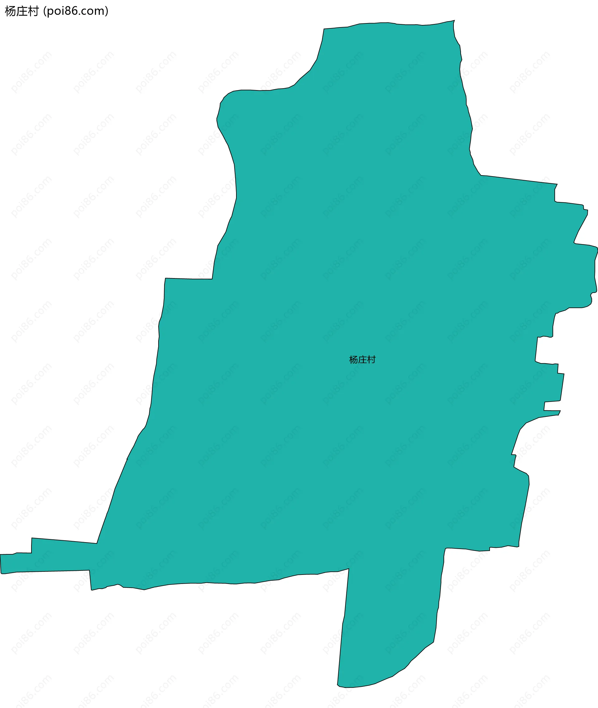 杨庄村边界地图