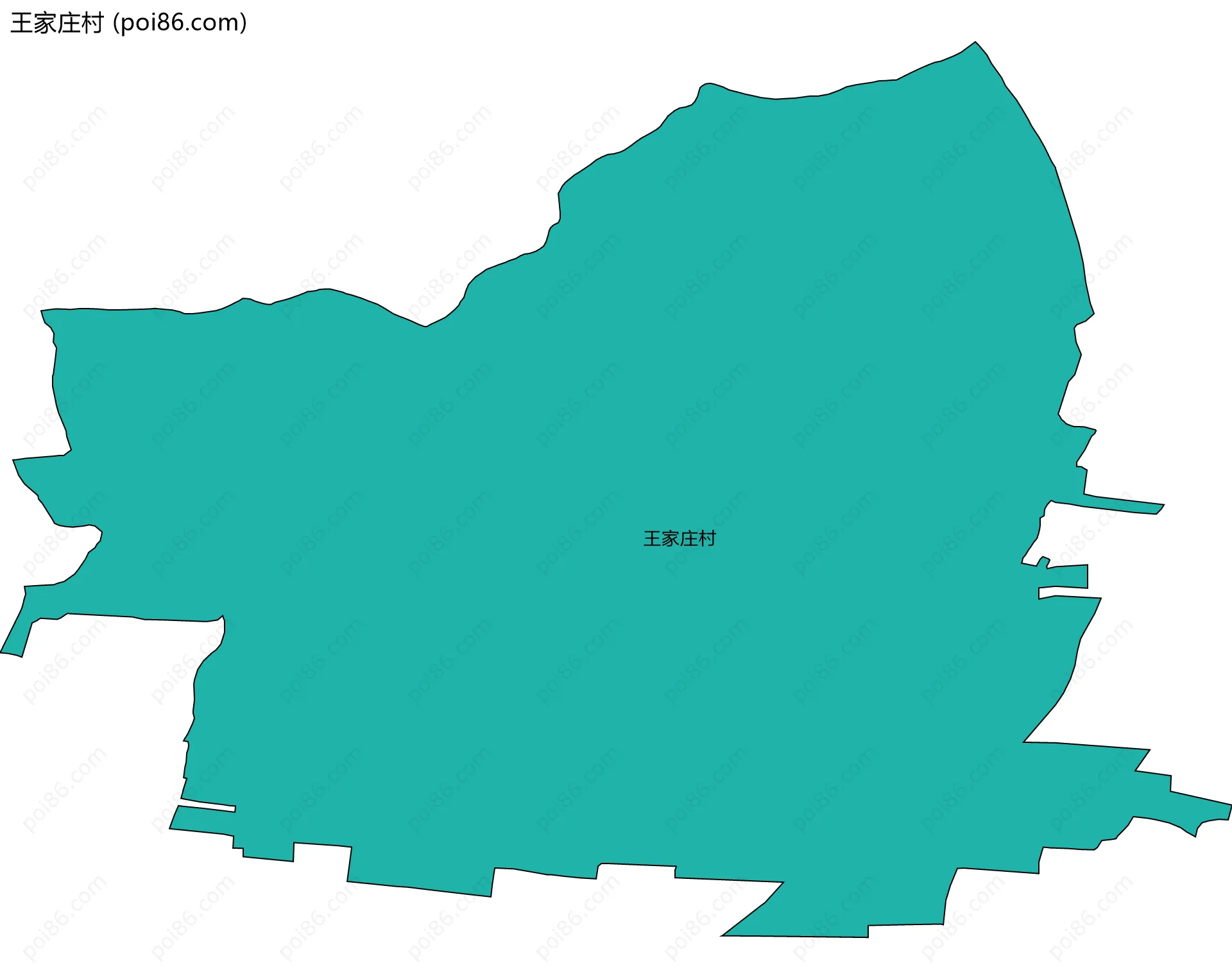 王家庄村边界地图