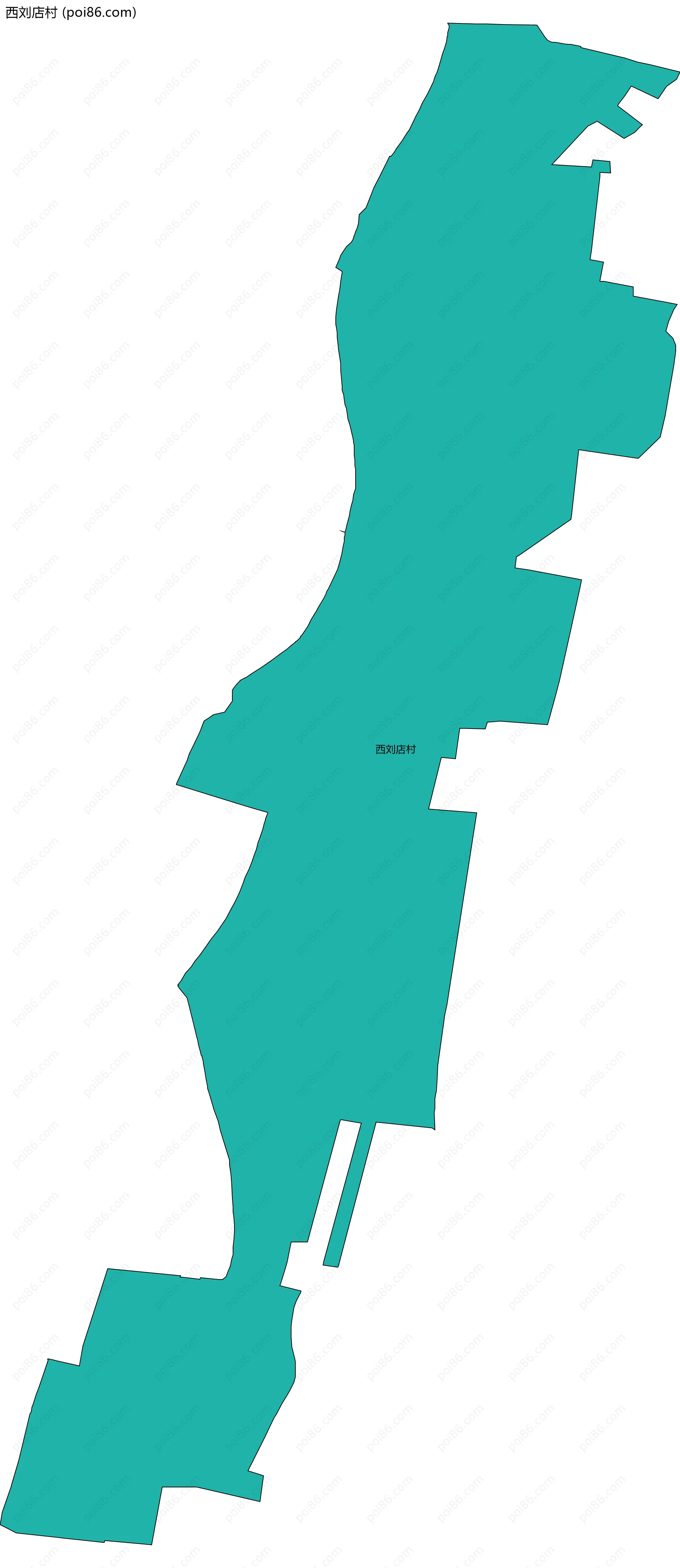 西刘店村边界地图