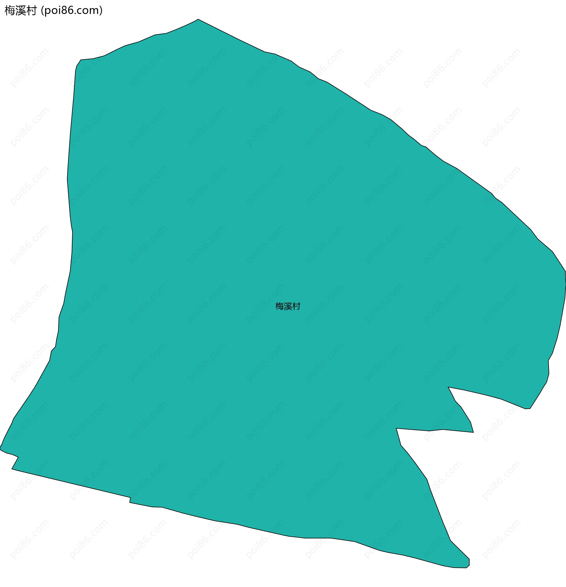 梅溪村边界地图