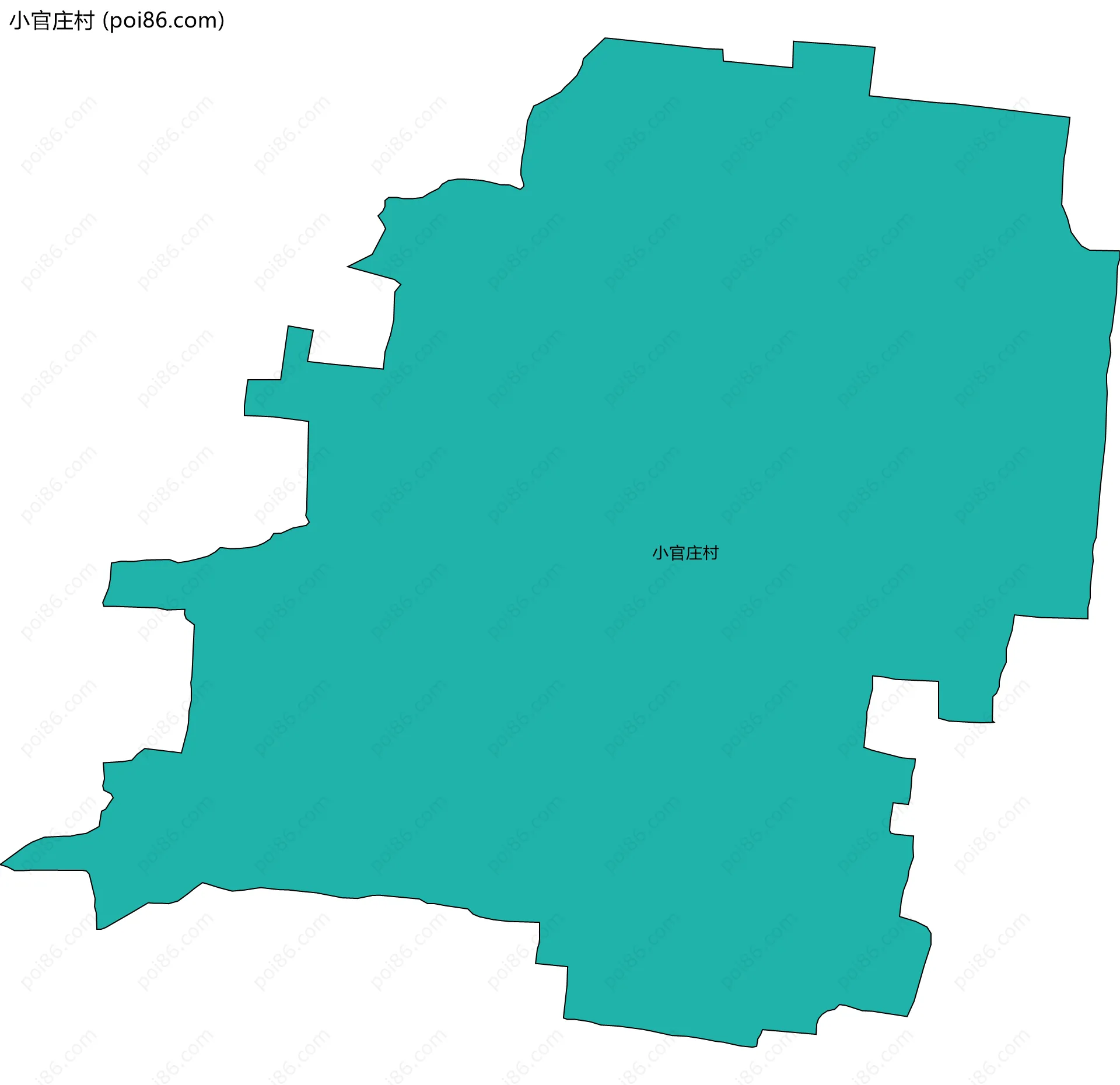 小官庄村边界地图