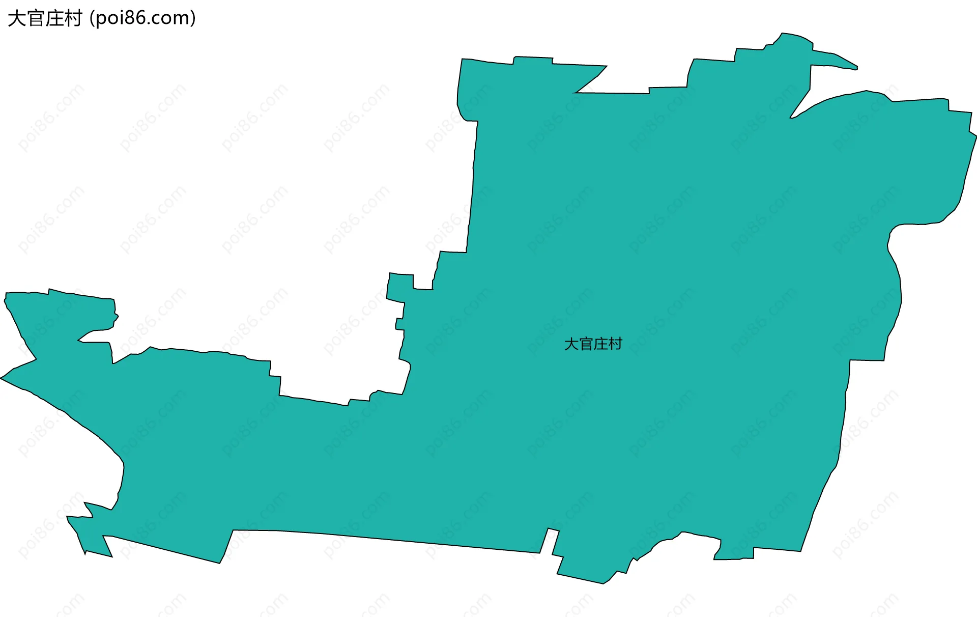 大官庄村边界地图