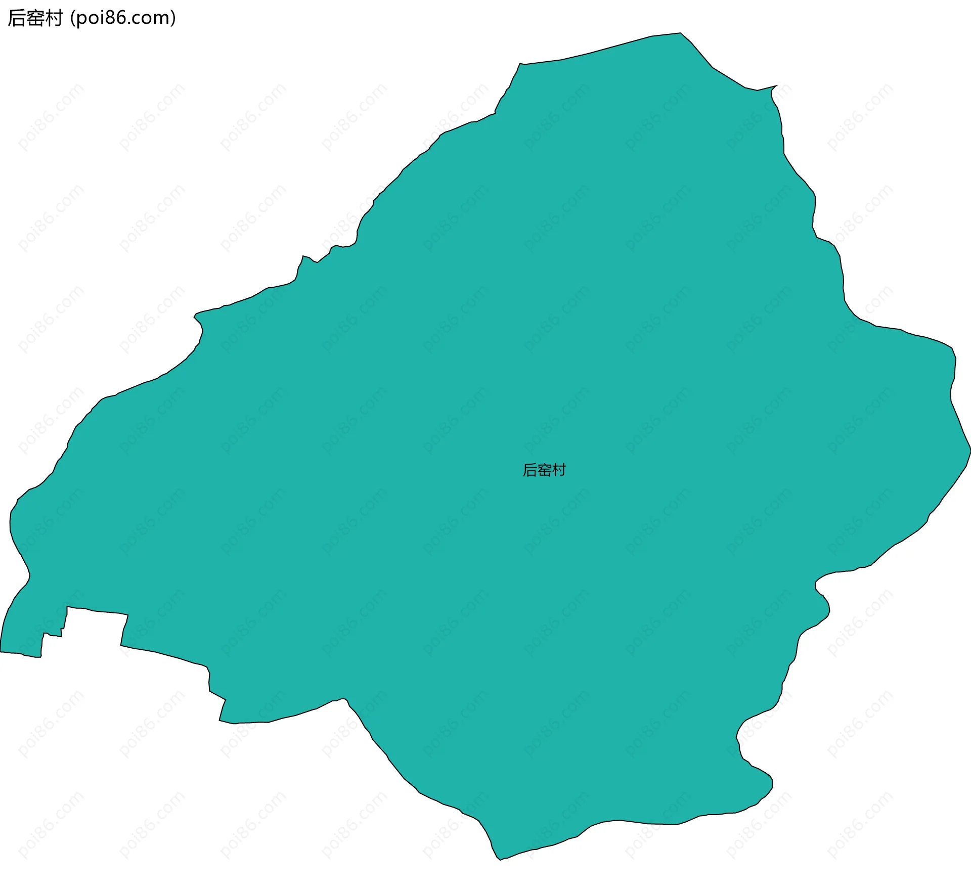 后窑村边界地图