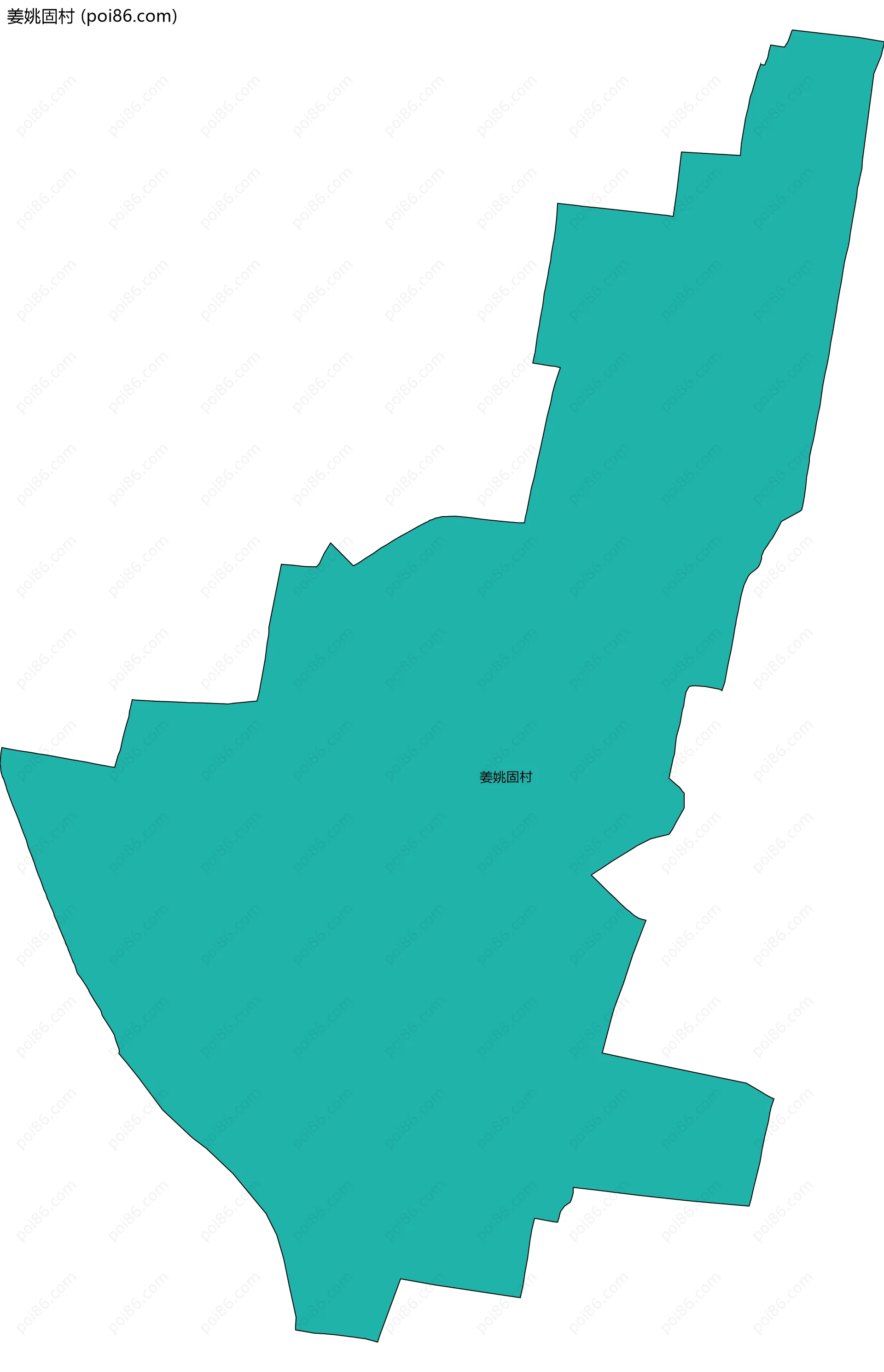 姜姚固村边界地图