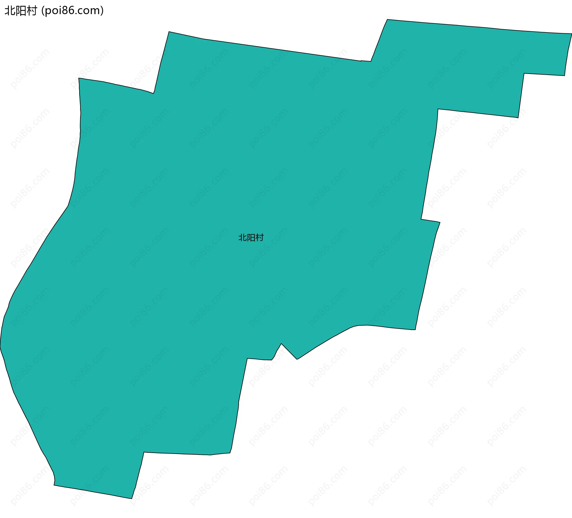 北阳村边界地图